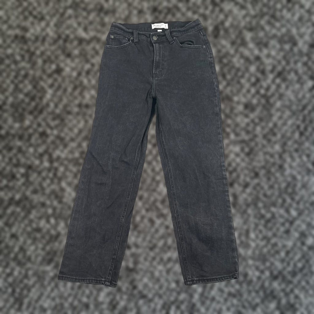 Abercrombie & Fitch VINTAGE Abercrombie & Fitch Women's Jeans 6 High-Rise Ankle Straight Leg Black Denim Size 28" / US 6 / IT 42 - 1 Thumbnail