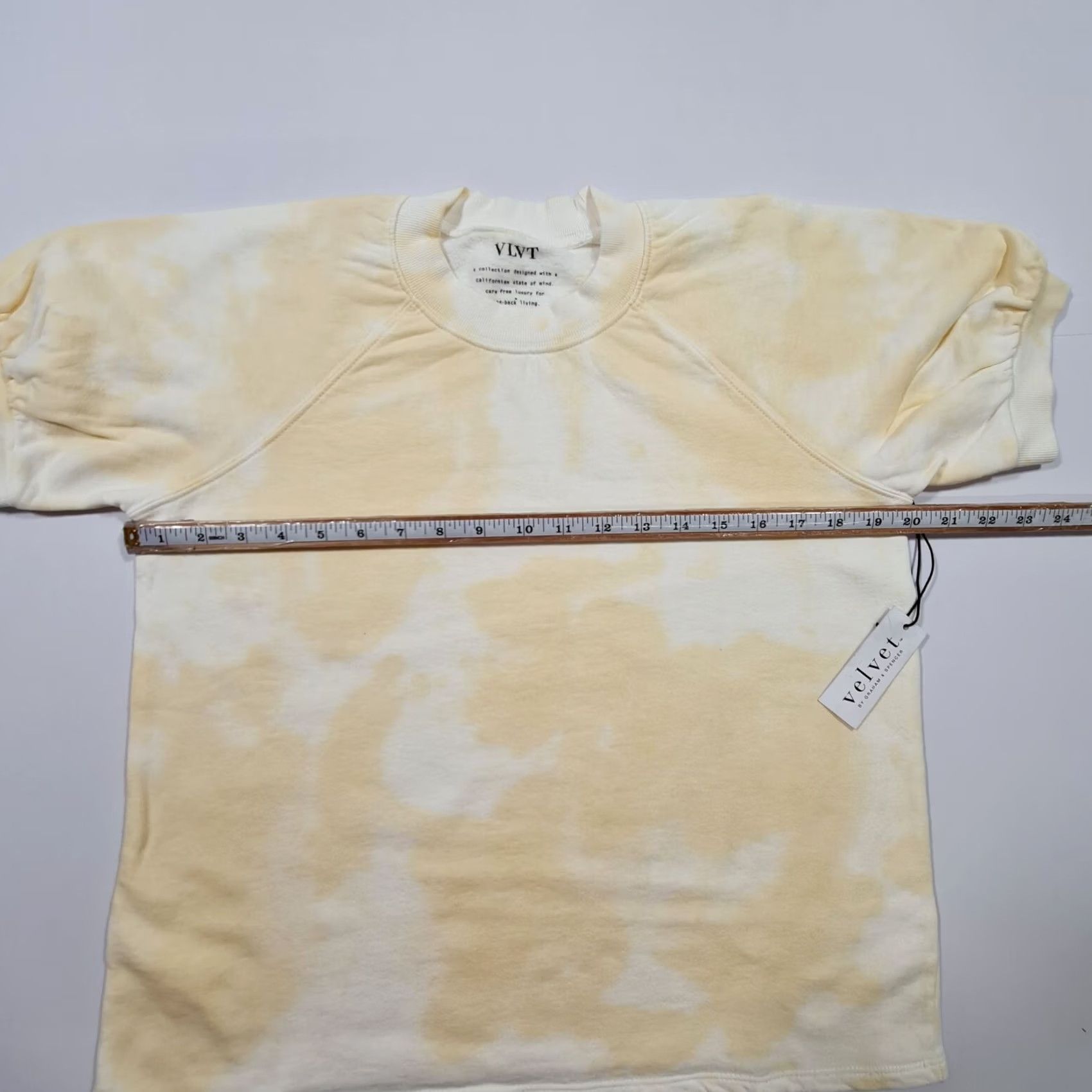 Velvet Velvet by Graham & Spencer Shirt Womens S Yellow Fleece Short Sleeves Tee Size S / US 4 / IT 40 - 5 Thumbnail