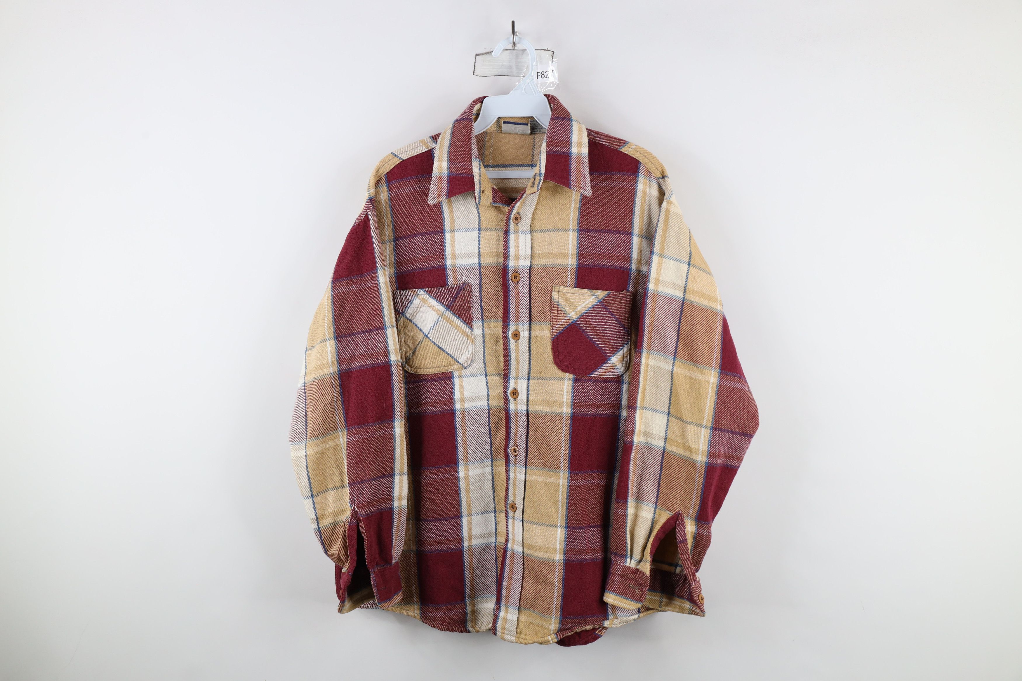 Vintage Vintage 90s Big Mac Collared Button Shirt Plaid Cotton Size US L / EU 52-54 / 3 - 1 Thumbnail
