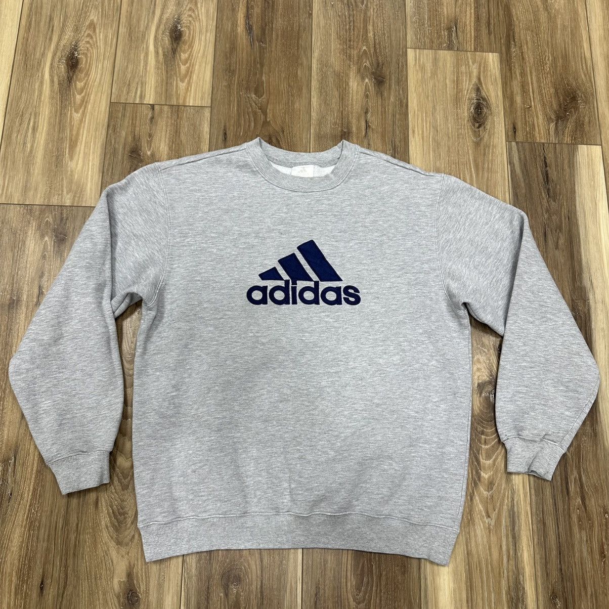 Adidas Vintage Y2K Adidas Large Logo Crewneck Sweatshirt, Grey, M Size US M / EU 48-50 / 2 - 1 Thumbnail