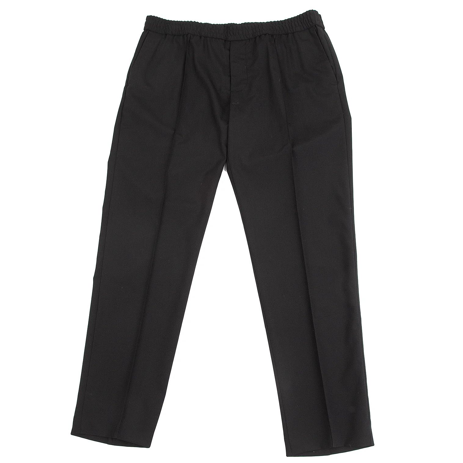 Emporio Armani Wool Blend Stretch Center Tuck Pants in Black Size 54 Size US 36 / EU 52 - 1 Thumbnail