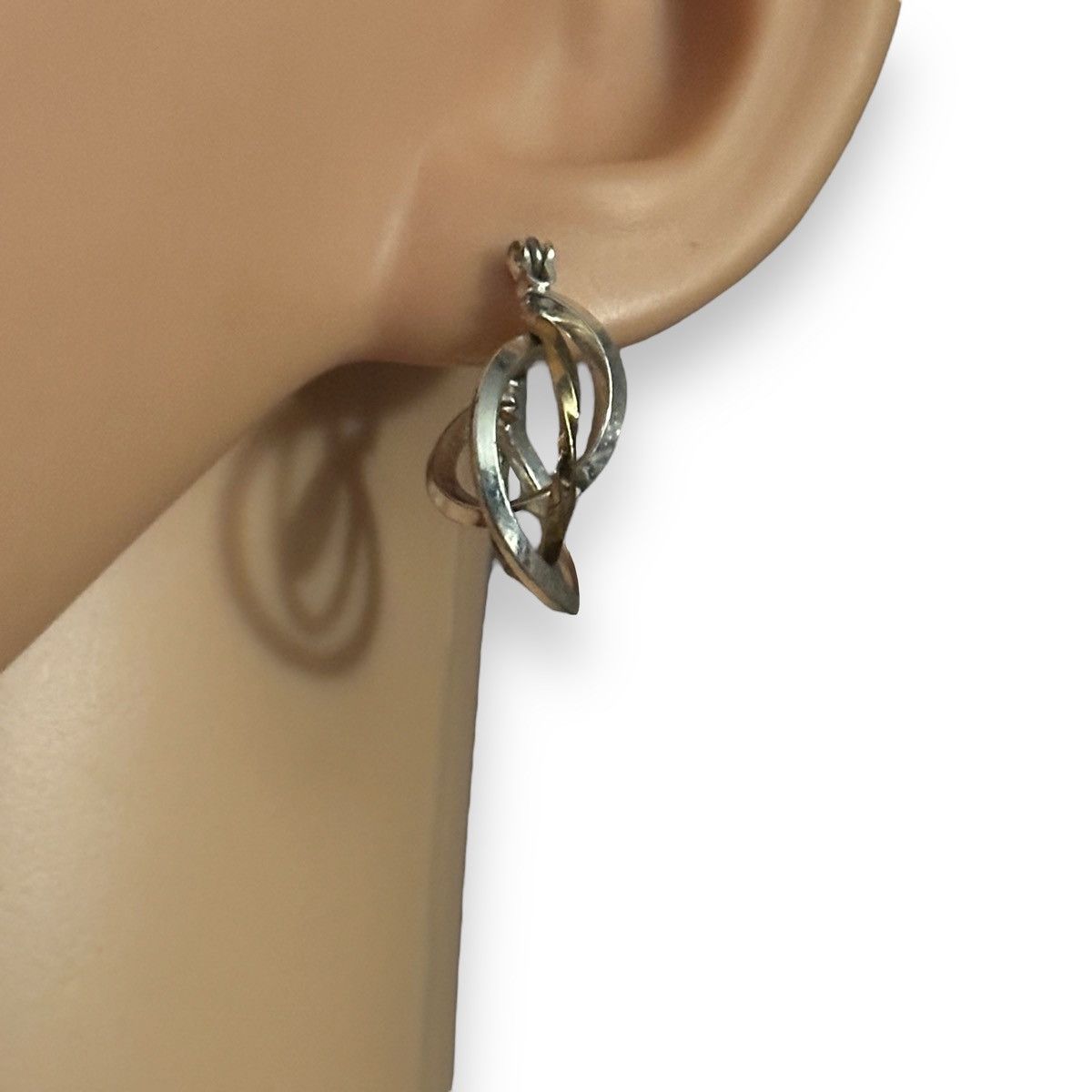 Other Two tone intertwined hoop earrings Size ONE SIZE - 2 Thumbnail