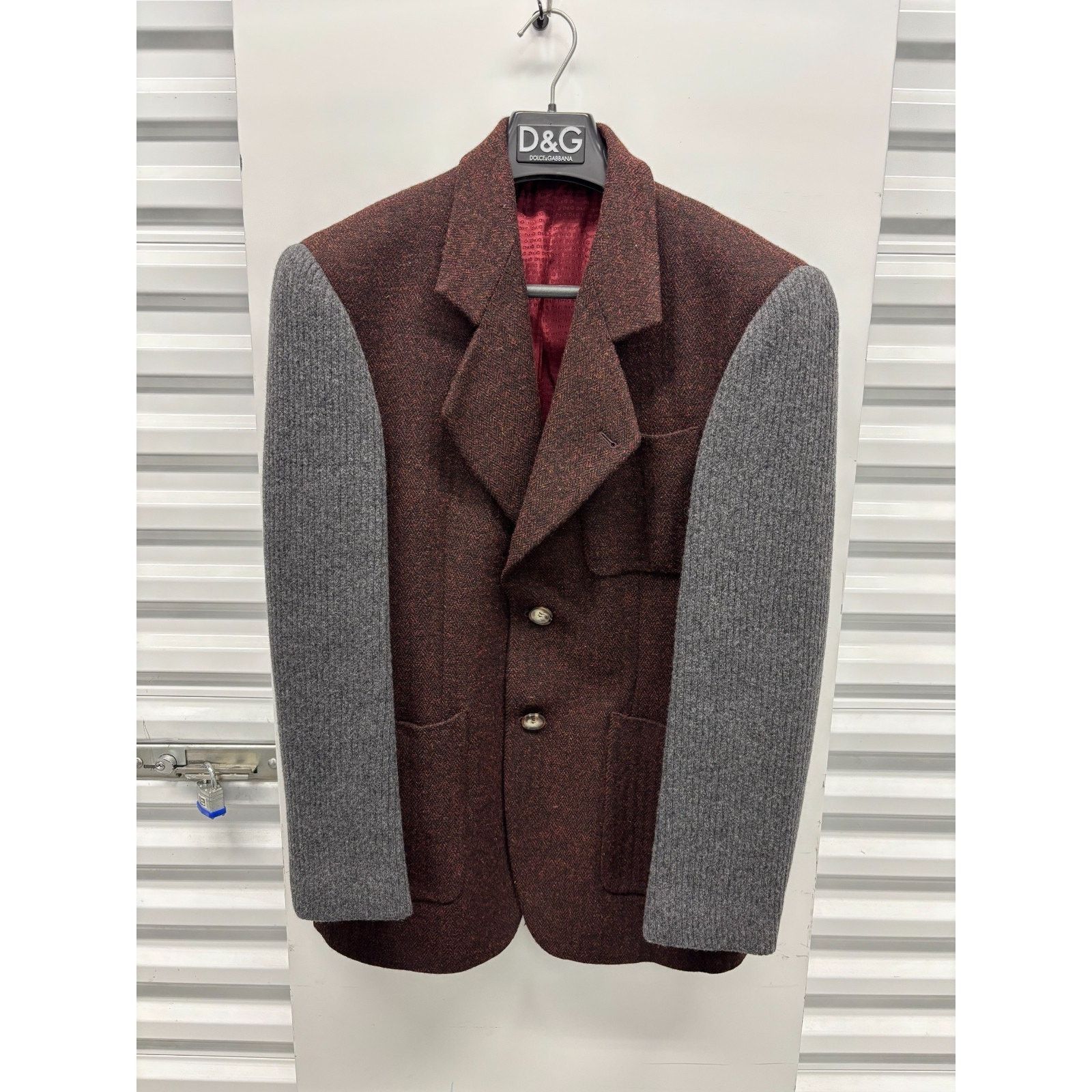 Dolce & Gabbana Dolce & Gabbana Wool Blend Blazer Knit Sleeves 90s IT 50 Size 40R - 1 Thumbnail
