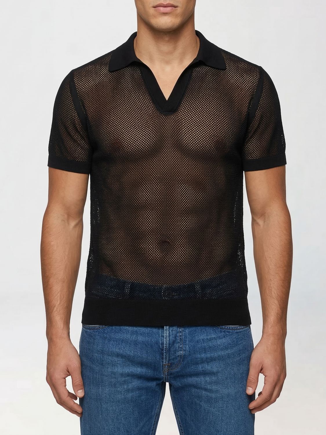 Tom Ford Tom Ford Polo Shirt Men Black Size US XL / EU 56 / 4 - 1 Thumbnail