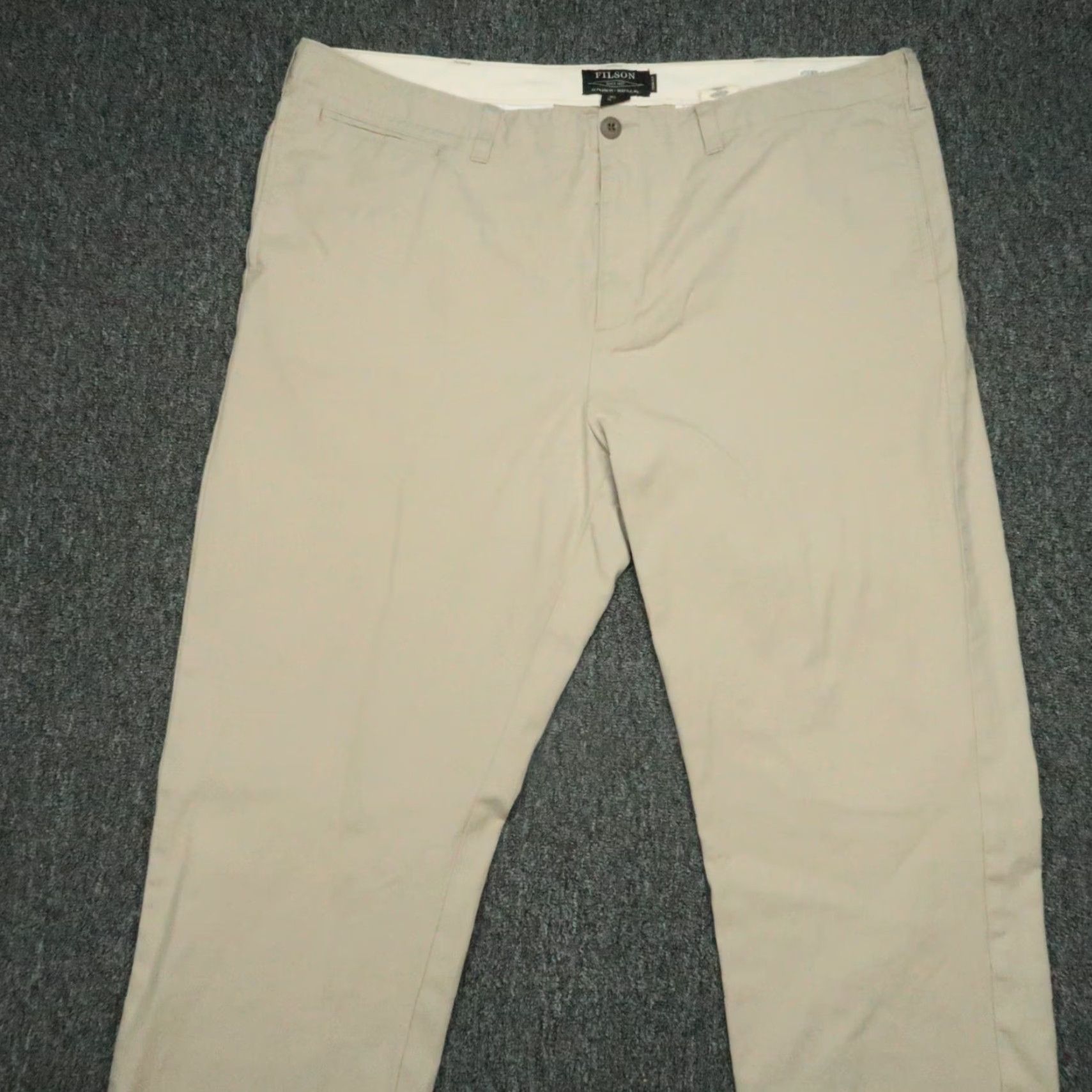 Filson Filson Pants Mens 42x34 River Rock Draftsman Canvas Chino Trouser Pockets Size US 42 / EU 58 - 2 Thumbnail