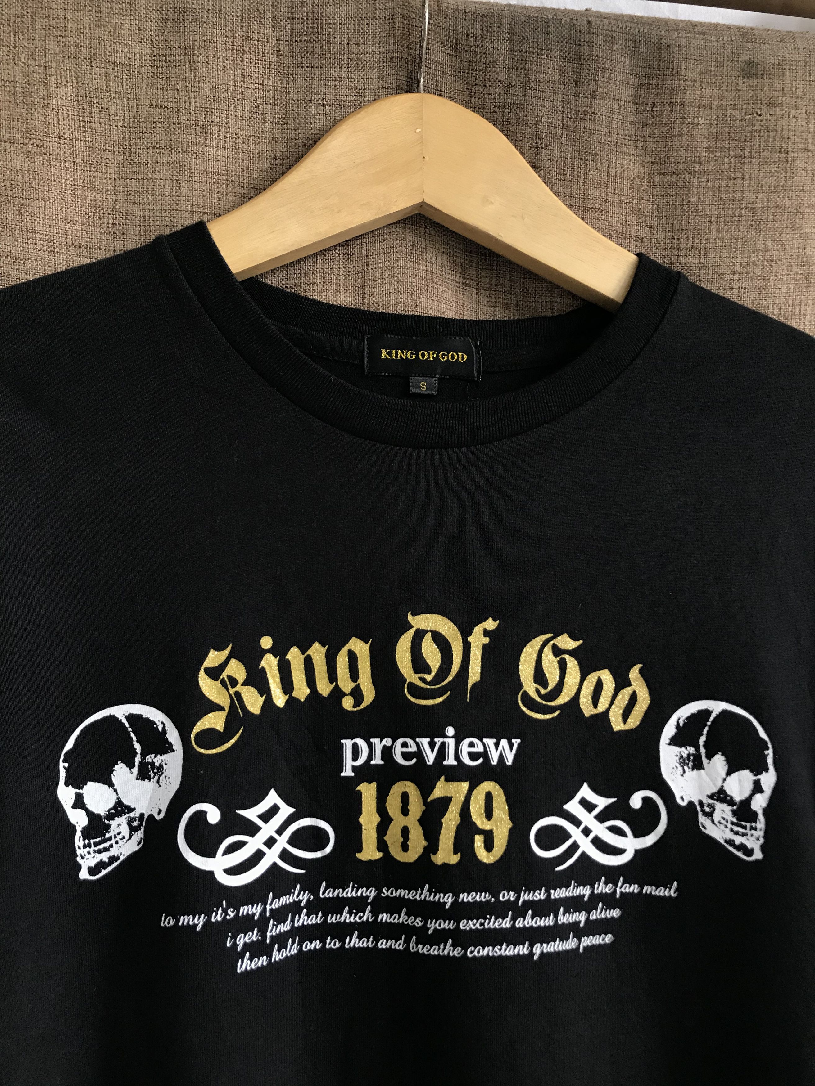 If Six Was Nine × Japanese Brand × Le Grande Bleu (L.G.B.) King of God Japanese Poem Skull Long Sleeve T-Shirt Size US XS / EU 42 / 0 - 5 Thumbnail