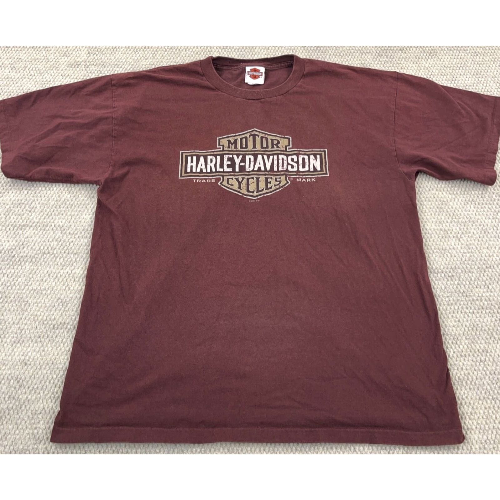 Harley Davidson VINTAGE Harley-Davidson Shirt Men XL Red Graphic Print 80s BikerMotorcycle T-Shirt Adult XLMen Size US XL / EU 56 / 4 - 2 Thumbnail
