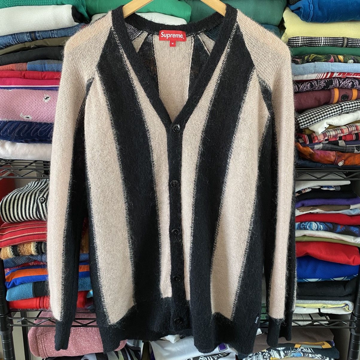 Supreme Supreme Floral Stripe Wool Cardigan | Grailed