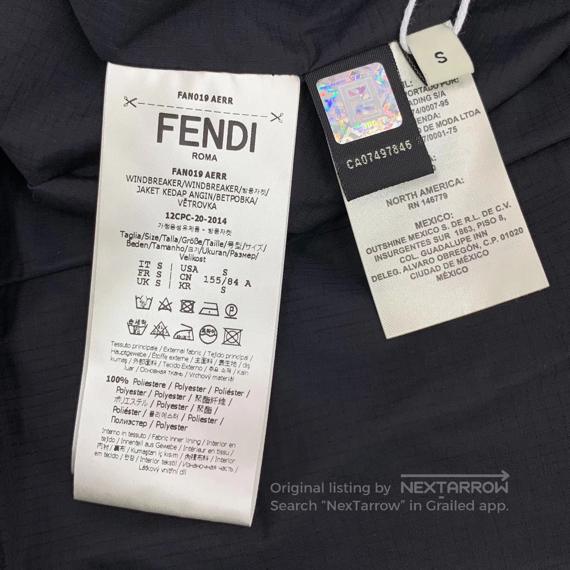 Fendi FENDI Black leather look reversible zip jacket| Size US S / EU 44-46 / 1 - 6 Thumbnail