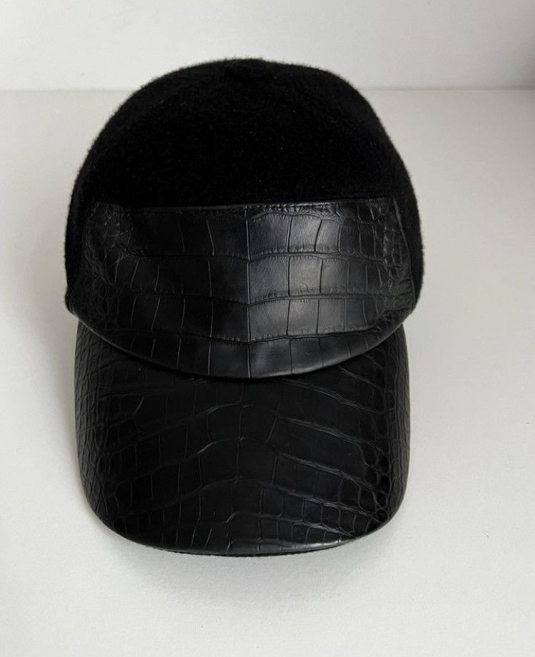 Hermes Hermes Cashmere Crocodiles Leather Details Hat Cap | Grailed