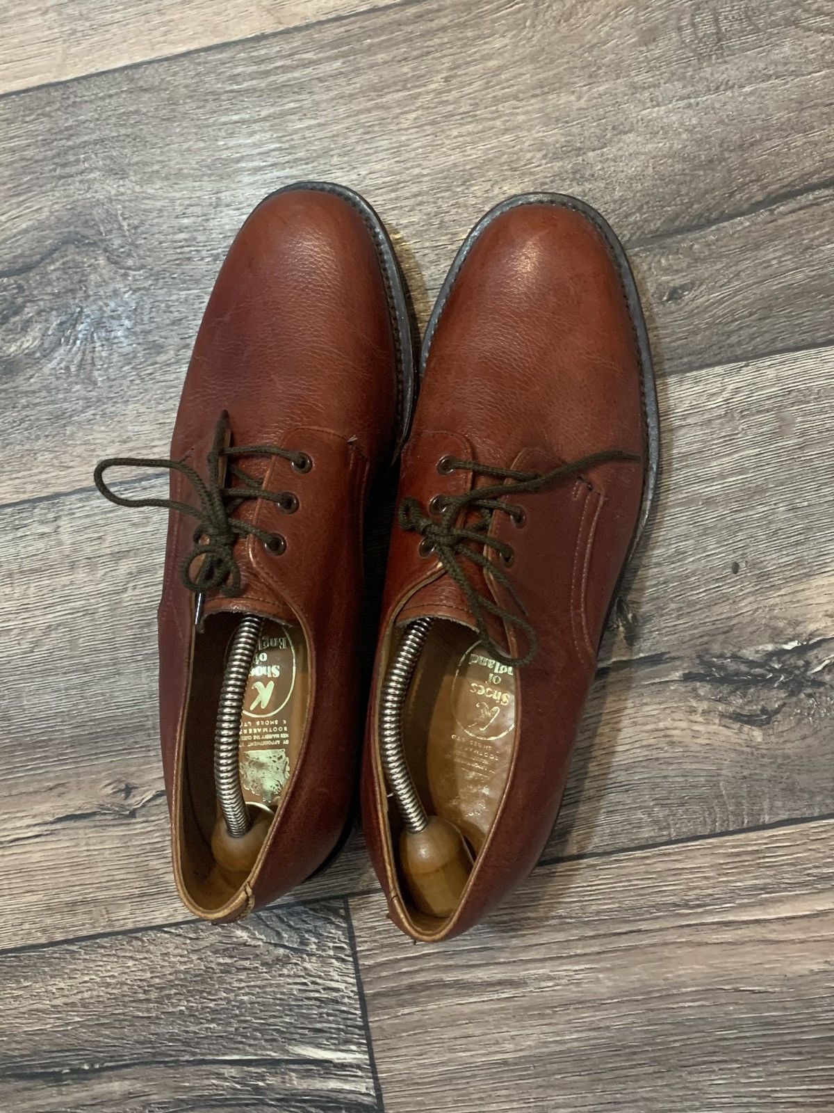 Leather × Vintage Rare Itshide Commando Made In England Leather Derby Shoes Size US 9 / EU 42 - 8 Thumbnail