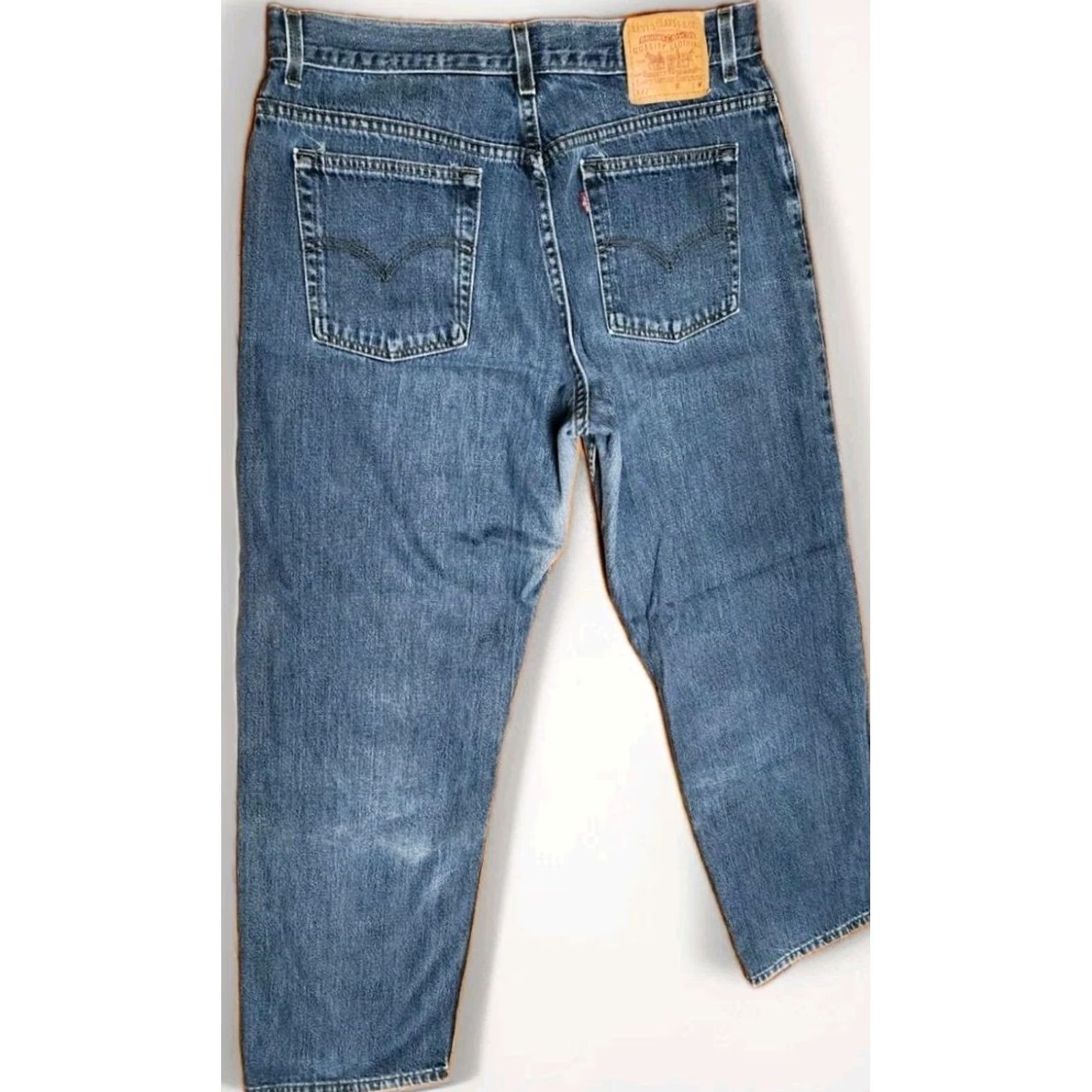 Levi's VINTAGE Levi's 577 Jeans Womens 16 M MIS (34x31) Loose Fit Lower Rise Baggy USA MADE Denim 100% Cotton Jeans Womens Mens? Size 38" / US 16 / IT 52 - 2 Thumbnail