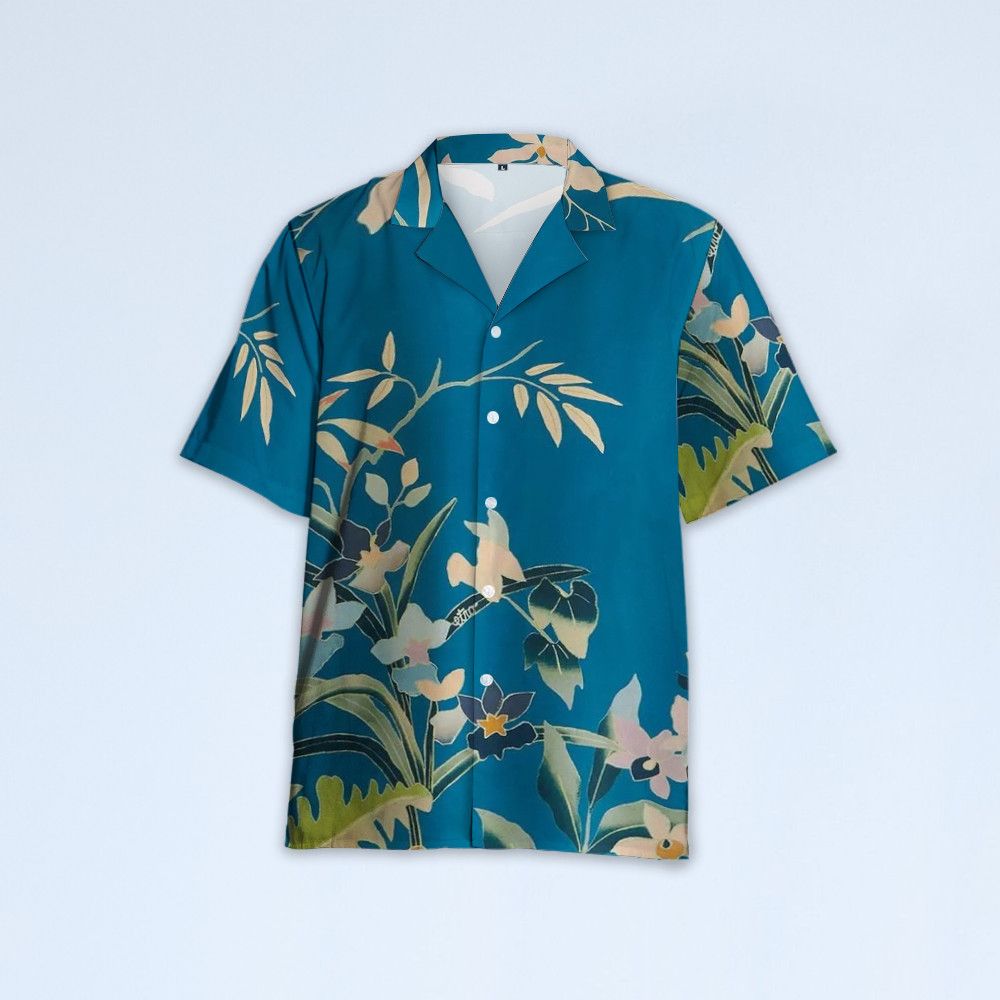 Designer Leafy Floral Shirt – Nature-Inspired Elegance Shirt Size US M / EU 48-50 / 2 - 1 Thumbnail