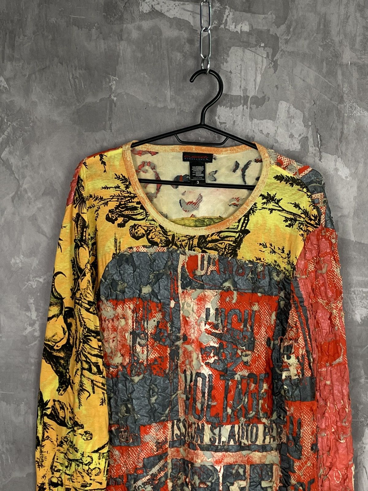 Custo Barcelona × Vintage VINTAGE Y2K CUSTO BARCELONA LONGSLEEVE PRINTED TOP Size M / US 6-8 / IT 42-44 - 3 Thumbnail