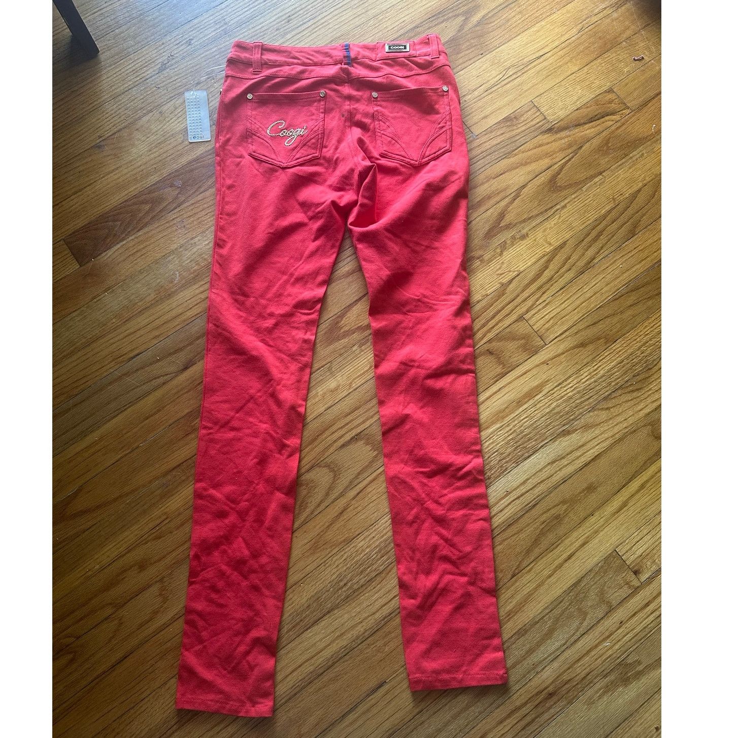 Coogi Coogi Red Stretch Skinny Jeans Gold Hardware – Women’s 7/8 Size 30" / US 8 / IT 44 - 6 Thumbnail