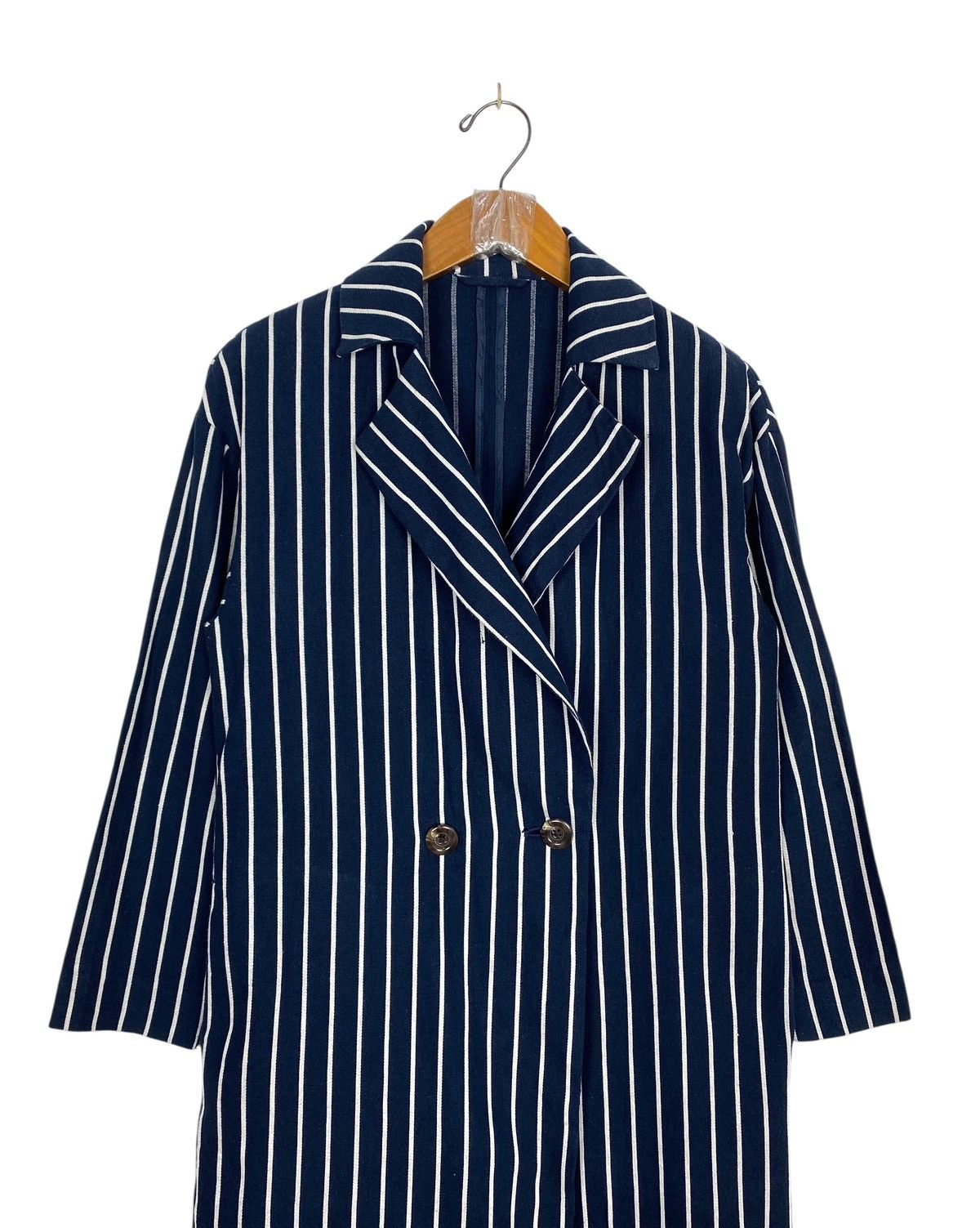 GU Rare‼️ Gu Linen Stripe Long Coat Size S / US 4 / IT 40 - 2 Thumbnail