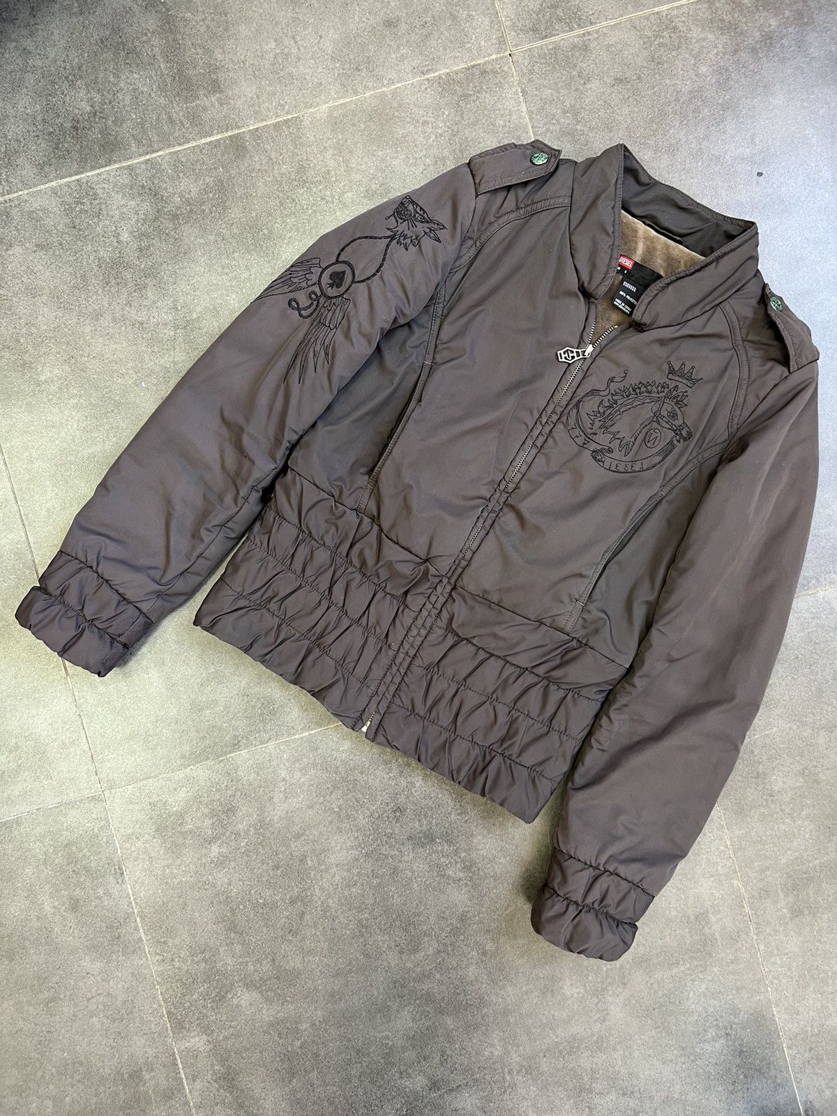 Diesel × Vintage Archive Bandits Diesel Jacket y2k Russian criminal tattoo Size S / US 4 / IT 40 - 2 Thumbnail