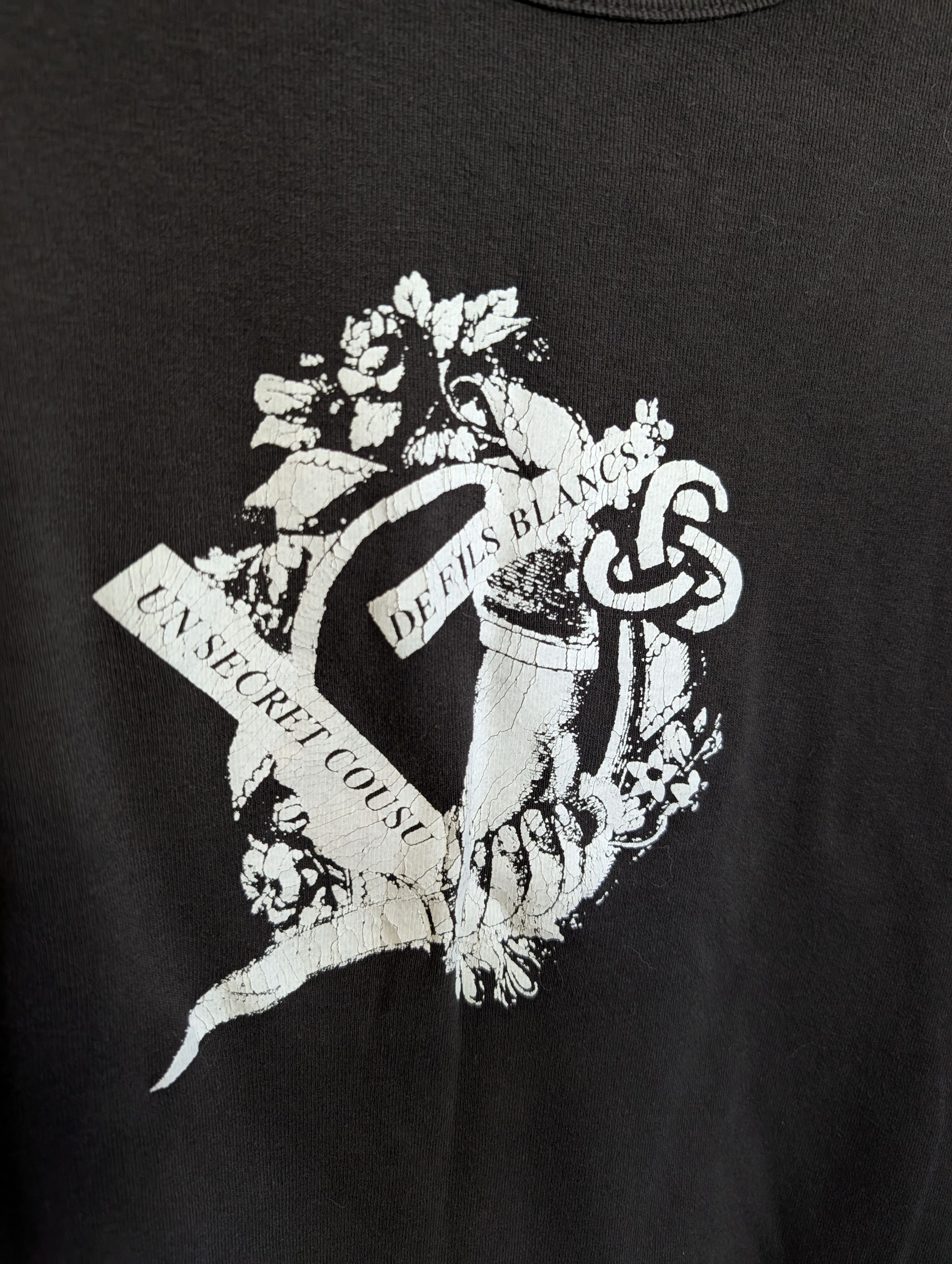 Enfants Riches Deprimes UN SECRET cropped black t-shirt new season distressed NWT Size M / US 6-8 / IT 42-44 - 3 Thumbnail