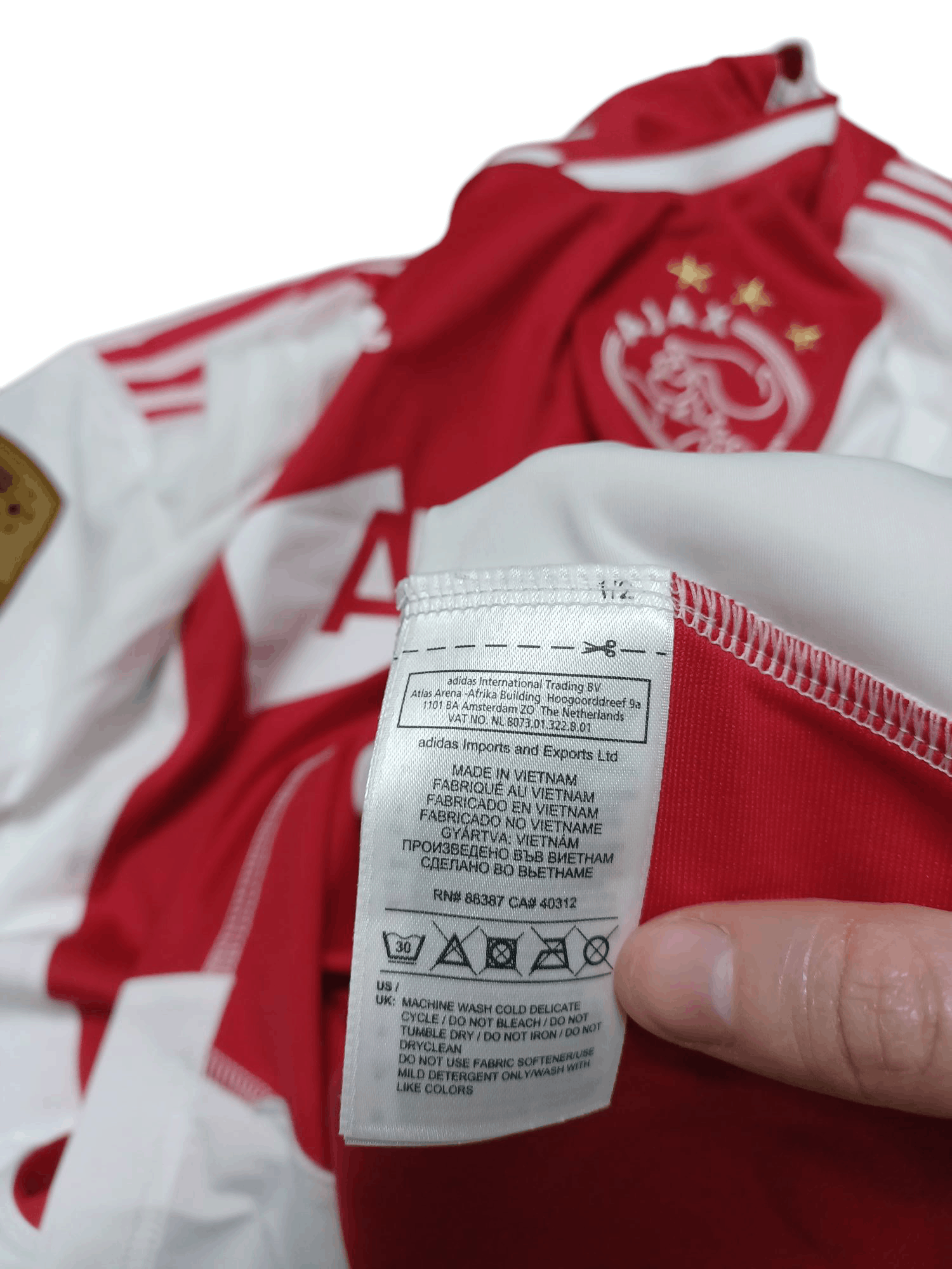 Adidas AJAX ADIDAS ISAAC CUENCA VINTAGE PLAYER ISSUE SOCCER JERSEY Size US M / EU 48-50 / 2 - 10 Thumbnail