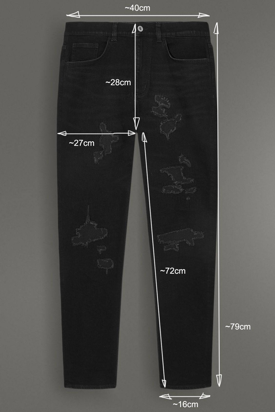 Cos Reece Yeboah Slim Jeans clean black distressed limited edit. Size US 30 / EU 46 - 18 Thumbnail