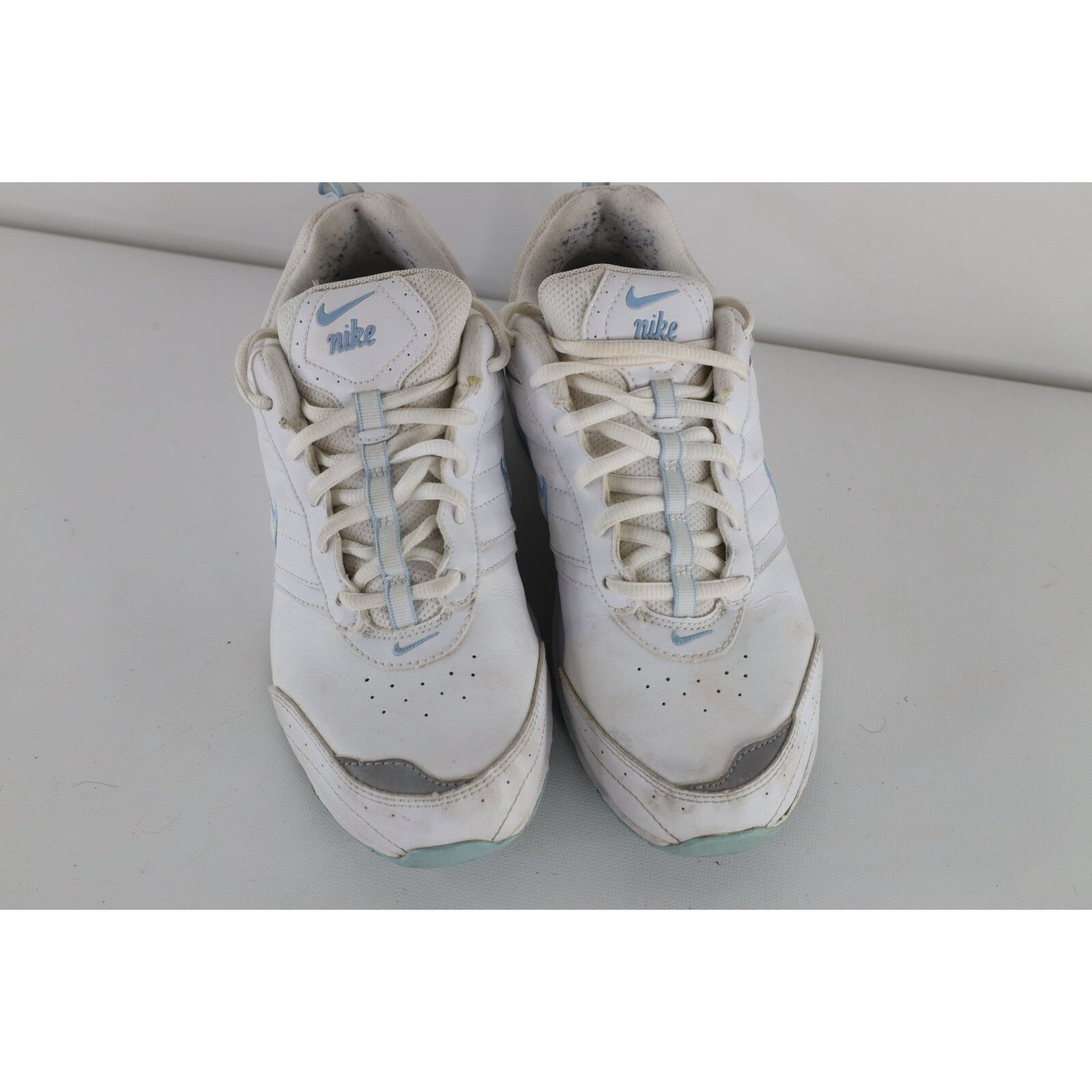 Nike Vintage Y2K Nike Distressed Leather Mini Swoosh Shoes Size US 8 / IT 38 - 2 Thumbnail