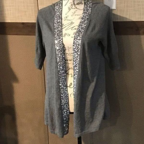 Apt. 9 Apt 9 short sleeve sequins gray cardiga Size M / US 6-8 / IT 42-44 - 9 Thumbnail