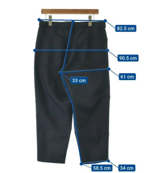 Comme des Garcons SHIRT Cropped Pants Polyester Wool Plain Zip Fly Navy Blue Size US 33 - 3 Thumbnail