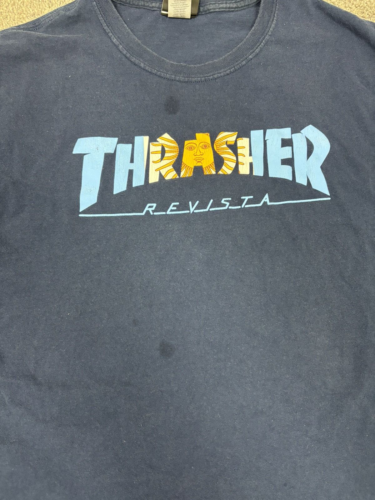 Thrasher Cropped navy thrasher revista tshirt Size US L / EU 52-54 / 3 - 3 Thumbnail