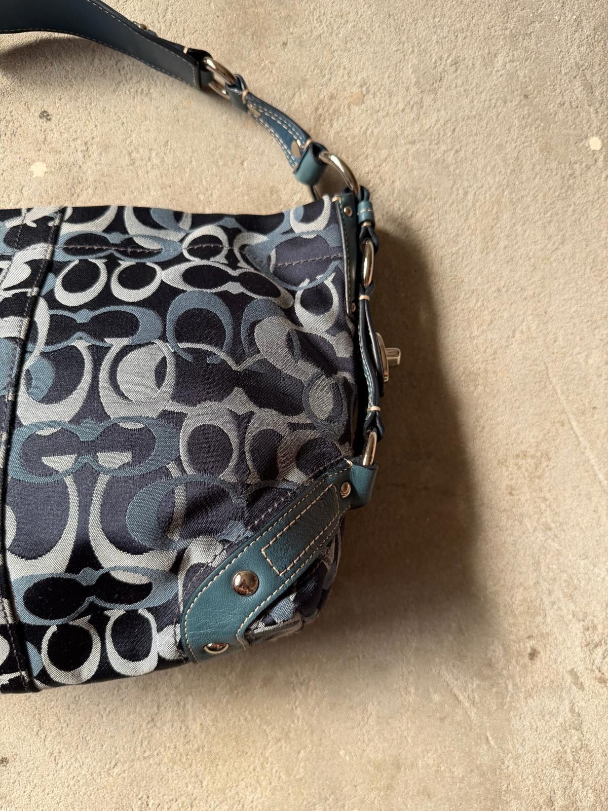 Coach Coach Signature Carly Hobo Shoulder Bag Blue Size ONE SIZE - 4 Thumbnail