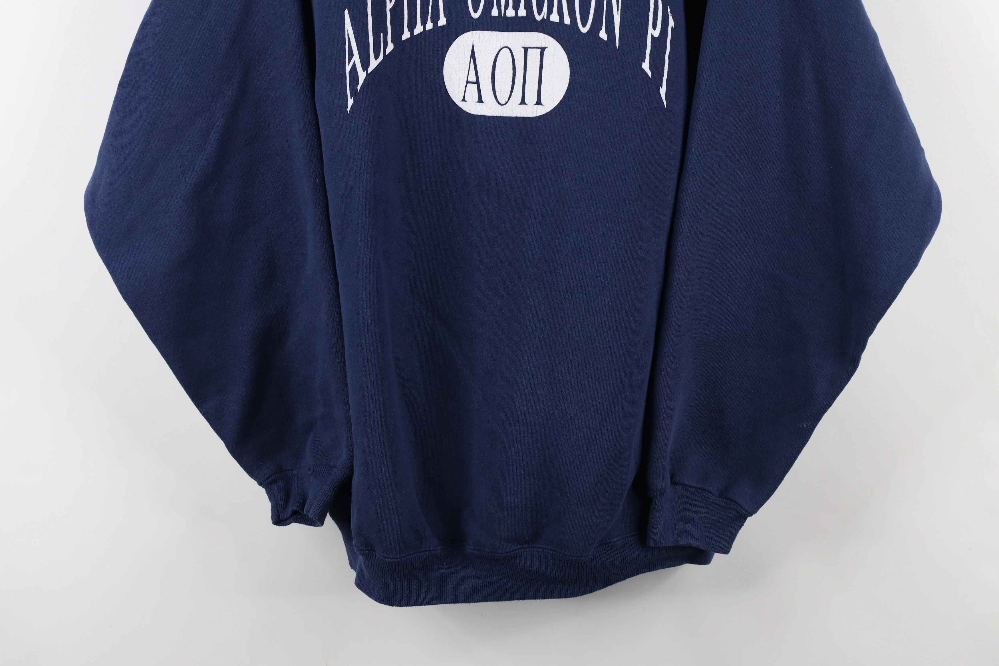 Vintage Vintage 90s Omicron Pi Sorority Crewneck Sweatshirt Blue Size XL / US 12-14 / IT 48-50 - 3 Thumbnail