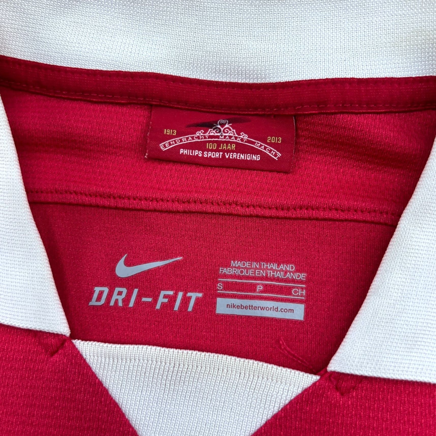 Nike Nike PSV Eindhoven 2013-2014 Home Jersey Small Adult Red Short Sleeve Jersey Mens Size US S / EU 44-46 / 1 - 5 Thumbnail