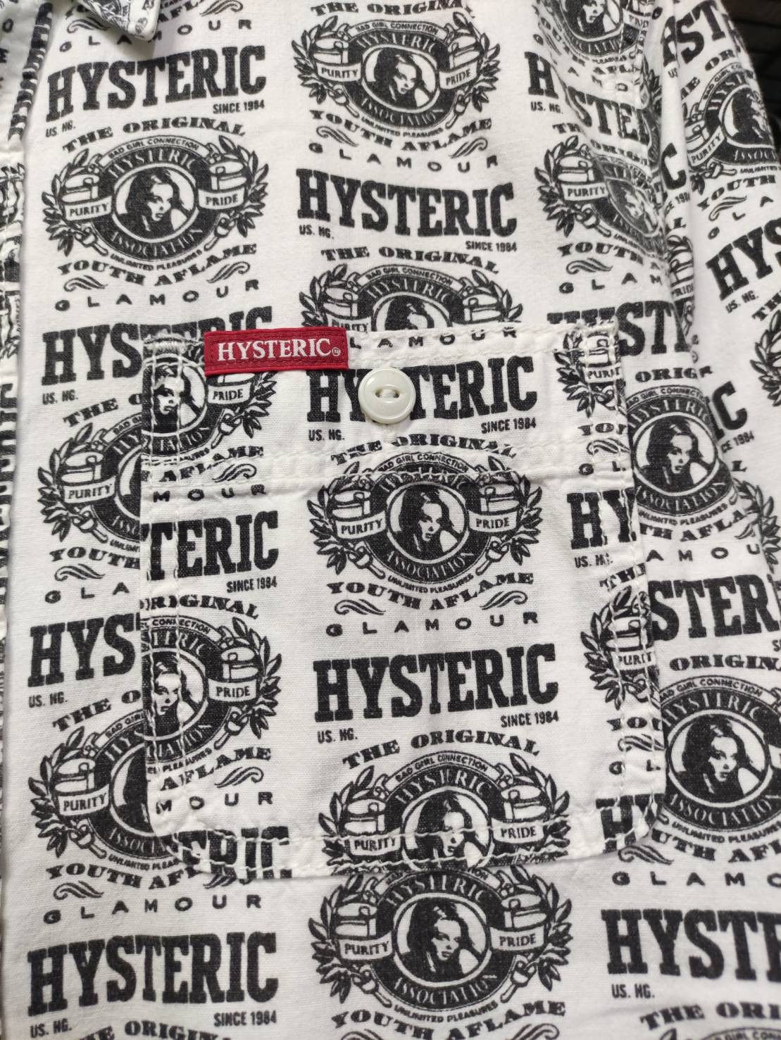 Hysteric Glamour Vtg 00's Hysteric Glamour Youth Aflame Logo Over Print Size US M / EU 48-50 / 2 - 4 Thumbnail