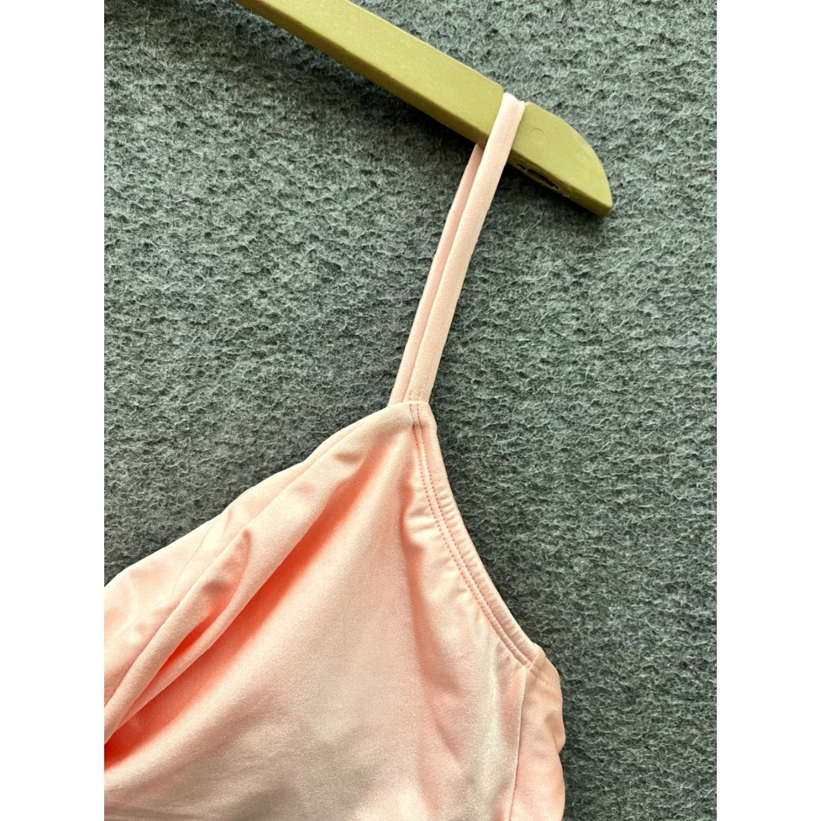 Vintage Xhilaration Bikini Top XL Juniors Twist Front Spaghetti Strap Pink Shinny Size XL / US 12-14 / IT 48-50 - 6 Thumbnail