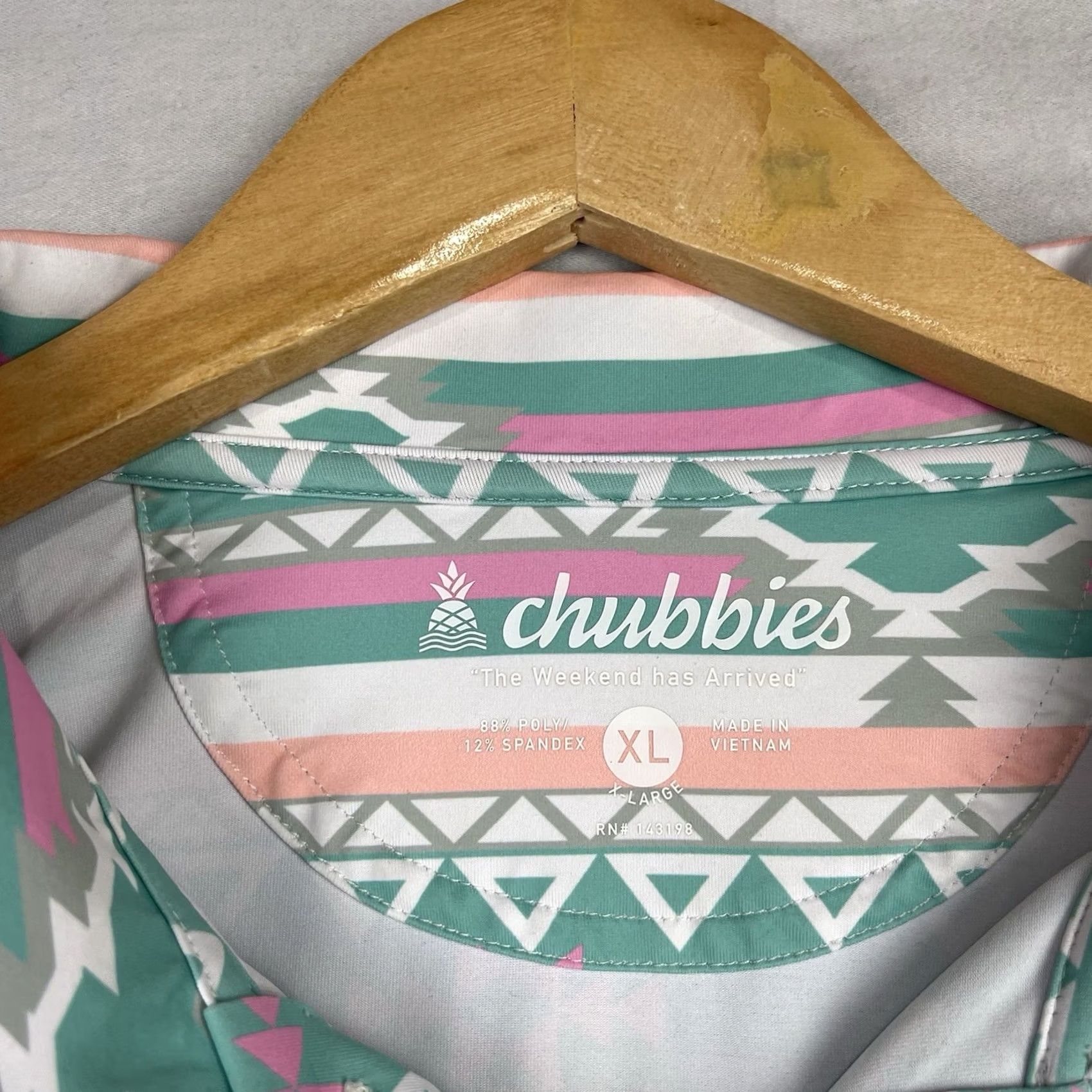 Chubbies Chubbies Polo Shirt Mens XL Green Short Sleeve The Tropical Taffy Performance Size US XL / EU 56 / 4 - 3 Thumbnail