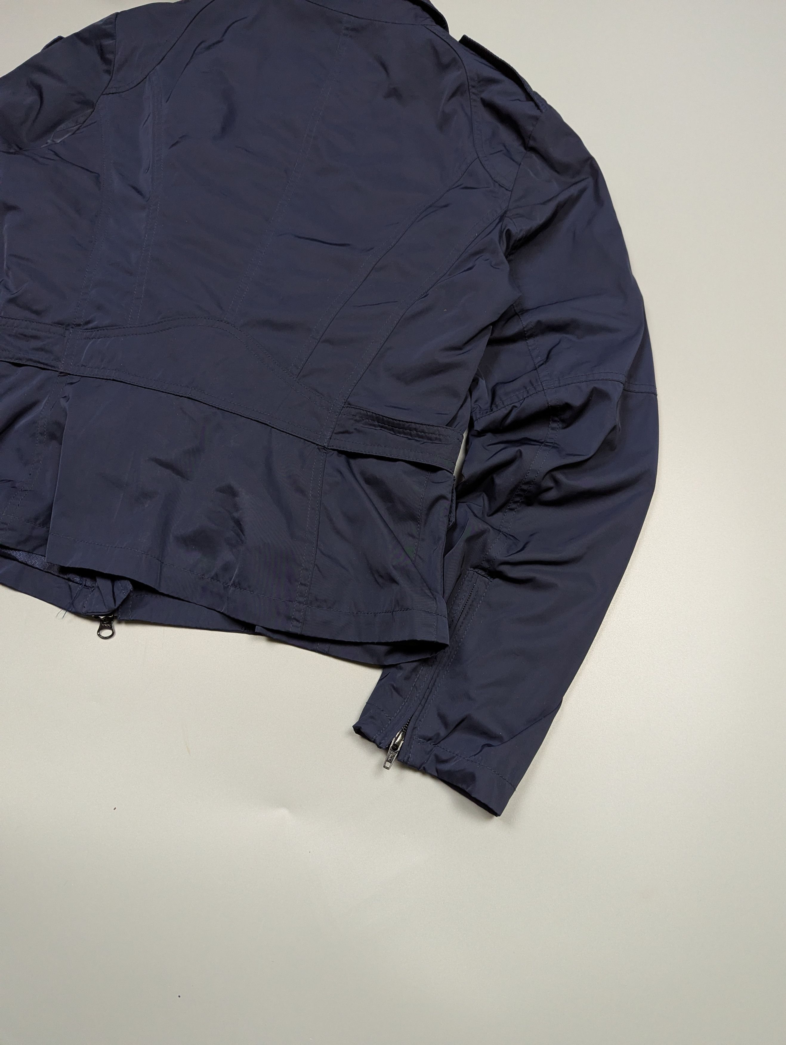 Vintage BLAUER USA Vintage Women Navy Blue Lightweight Belted Jacket Size M / US 6-8 / IT 42-44 - 16 Thumbnail