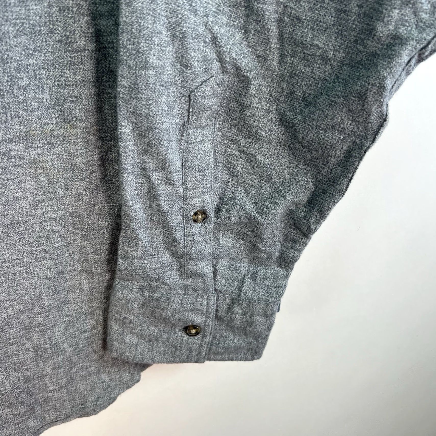Vintage Wallin & Bros Shirt Men 2XL Gray Flannel Long Sleeve Button-Down Cotton Solid Mens Size US XXL / EU 58 / 5 - 6 Thumbnail