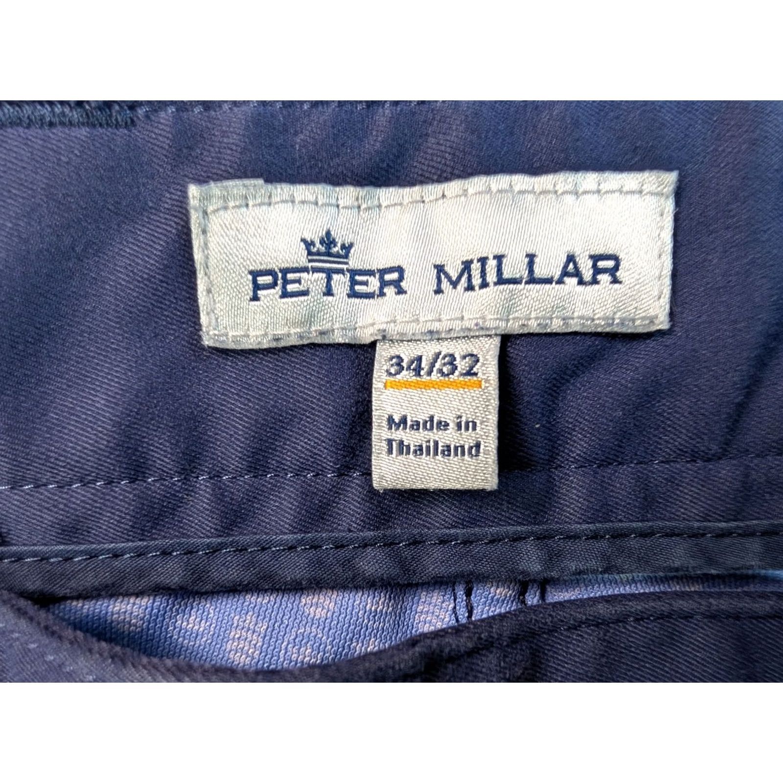 Peter Millar Peter Millar Pants Mens 34x32 Blue Eb66 Performance Chino Golf Casual Tech Sports Pants Mens Blue 34x32 Chino Straight 5-Pocket Regular/Adult Mens Size US 34 / EU 50 - 5 Thumbnail