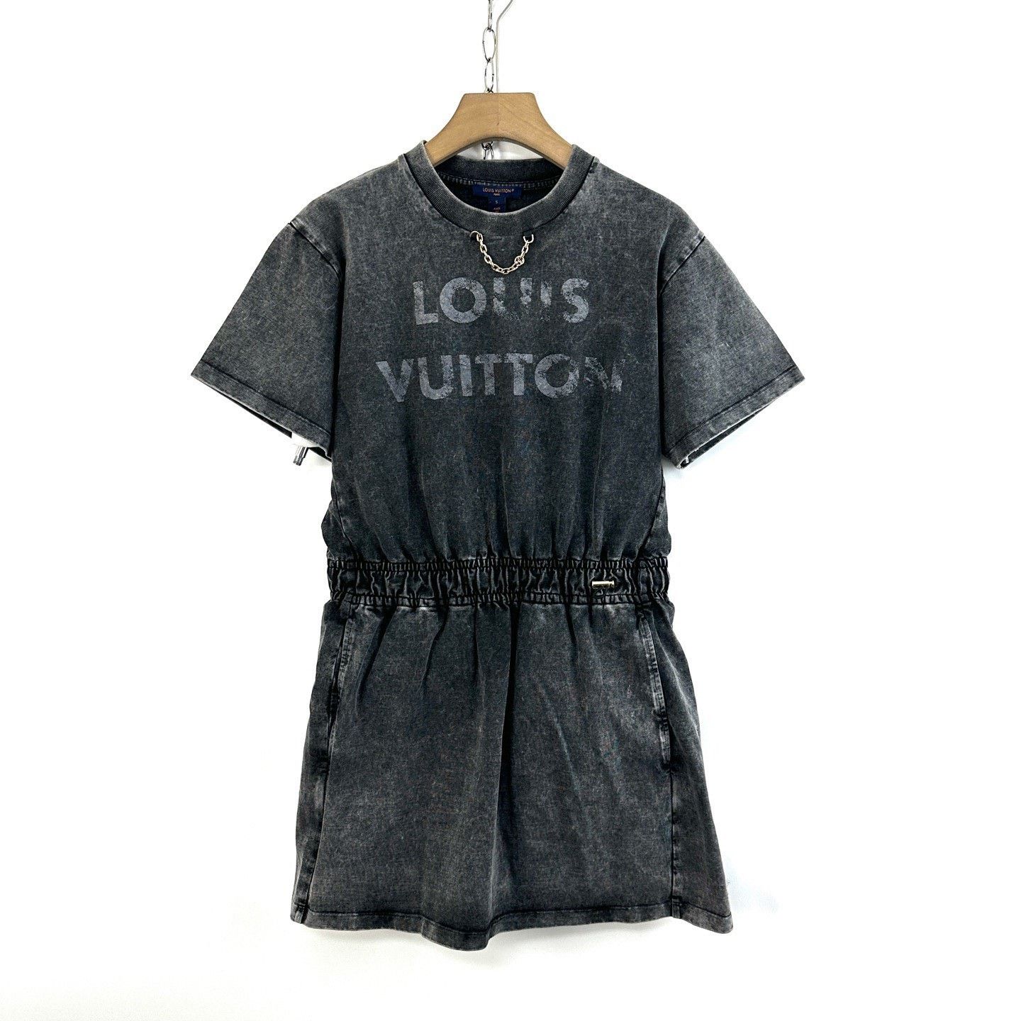 Louis Vuitton Louis Vuitton Gray Washed Waist-Cinched Dress Size S / US 4 / IT 40 - 1 Thumbnail