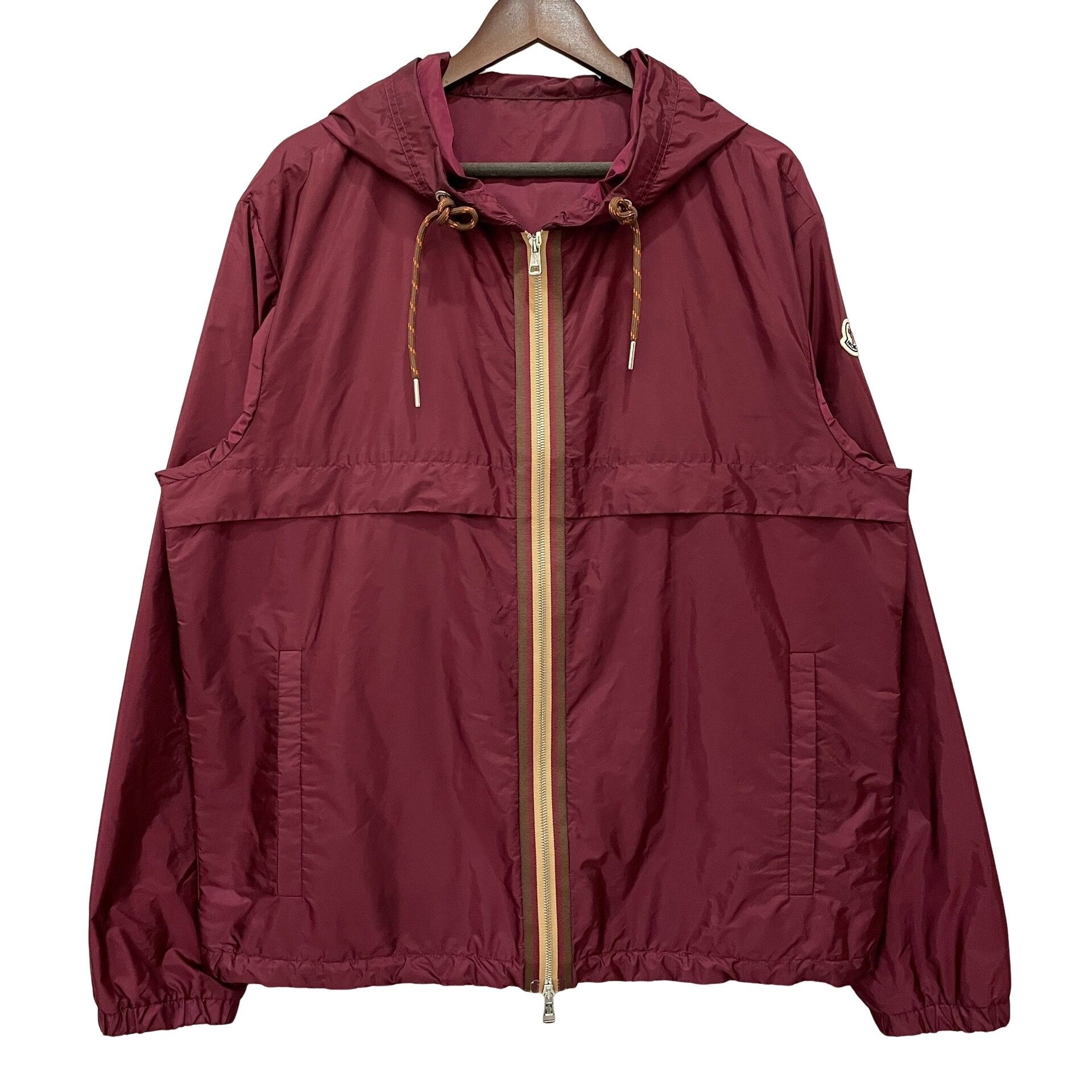 Moncler Moncler Burgundy Hooded Light Jacket Size 5 Size US XXL / EU 58 / 5 - 1 Thumbnail