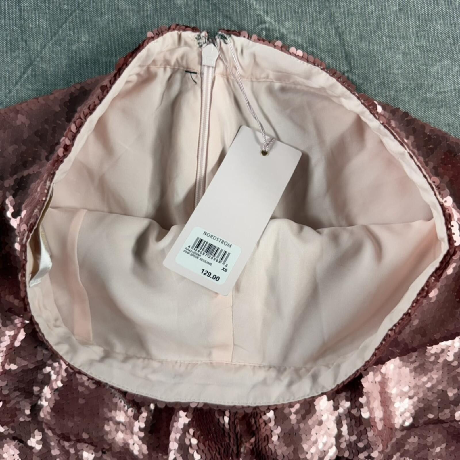 Other Rachel Parcell Skirt Women's XS Pink Sequined Glamorous Size 26" / US 2 / IT 38 - 3 Thumbnail