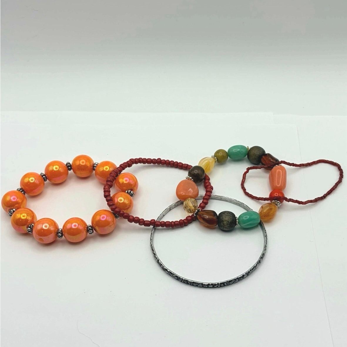 Other Brown & Orange Beaded Bracelet Bundle Size ONE SIZE - 4 Thumbnail