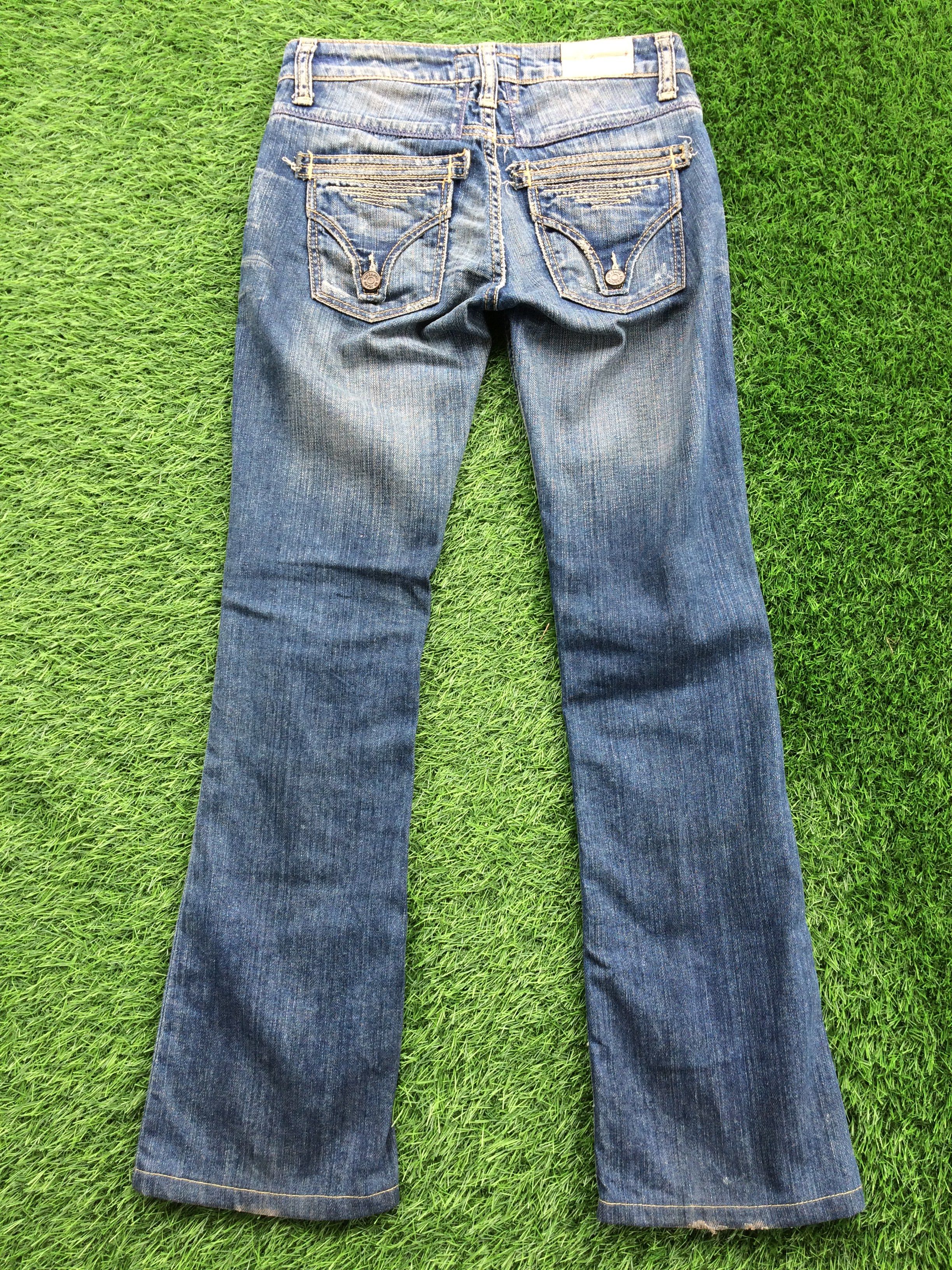 If Six Was Nine × Japanese Brand Japanese Distressed Flared Patch Jeans D-858 Size 25" / US 0 / IT 36 - 2 Thumbnail