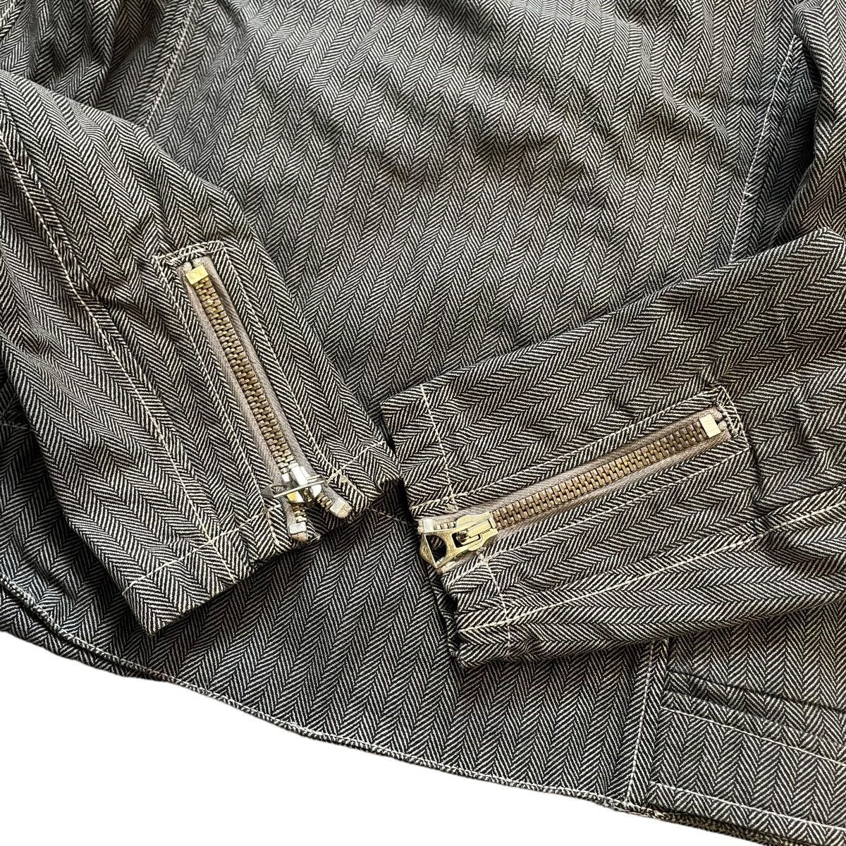 Diesel × Vintage VINTAGE Y2K DIESEL HERRINGBONE PEA COAT Size XS / US 0-2 / IT 36-38 - 11 Thumbnail