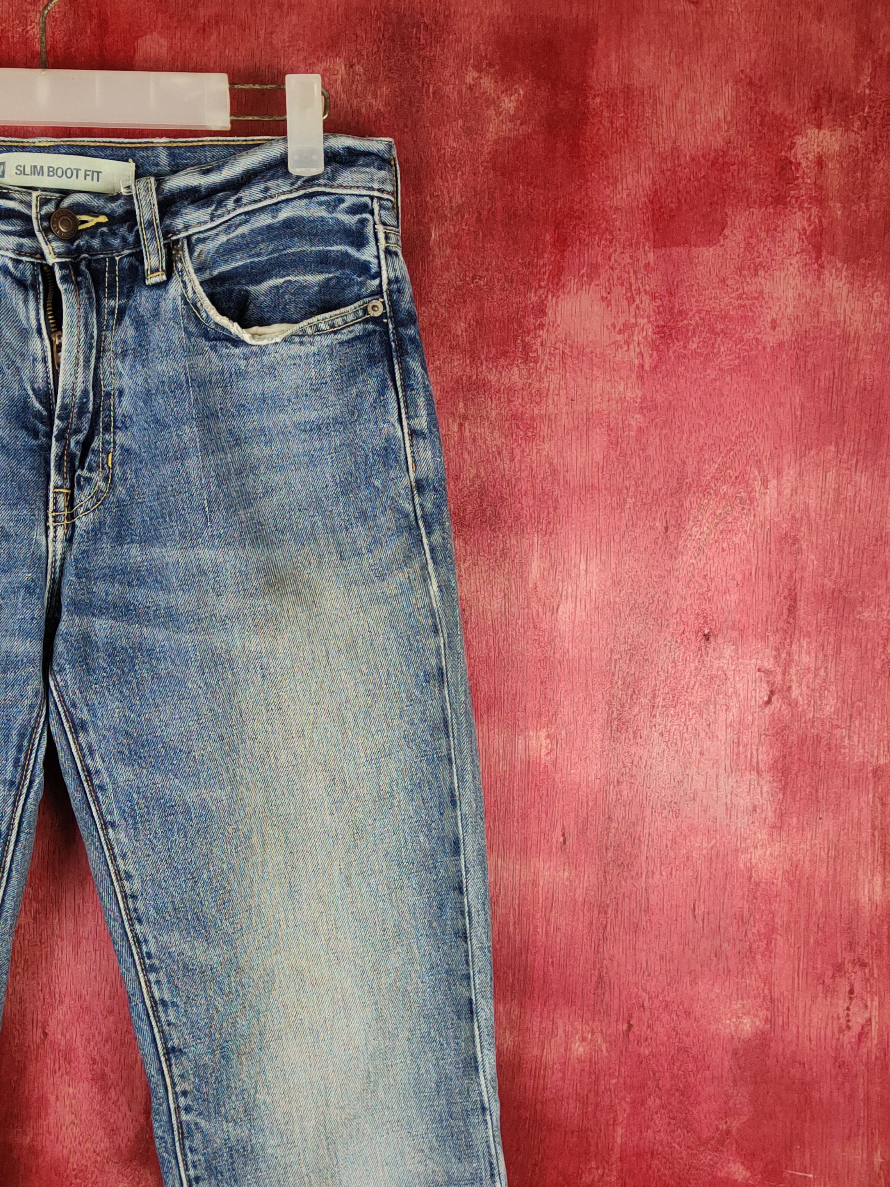 Gap Gap Blue slim boot fit Faded Distressed jeans Denim #S1529 Size 30" / US 8 / IT 44 - 6 Thumbnail