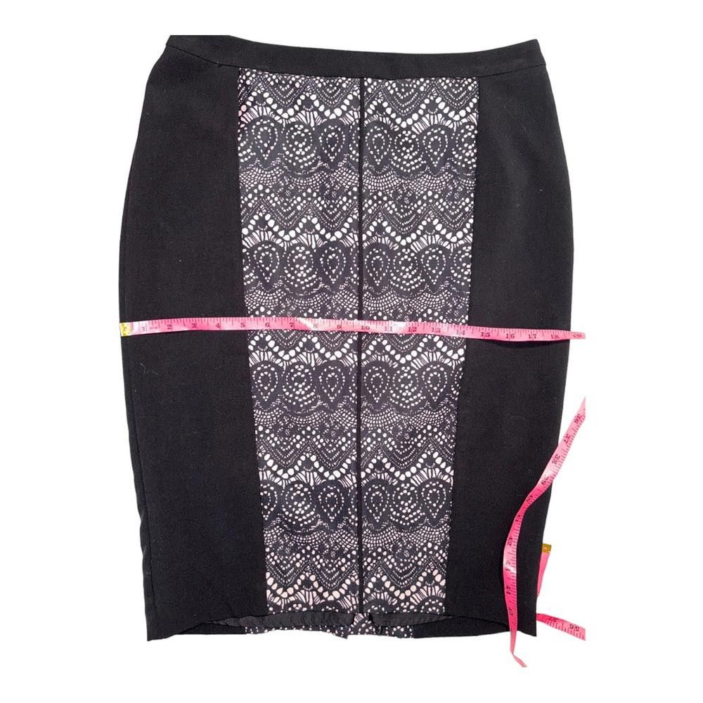 Designer Lace Print Knee Length Pencil Skirt Size 8 Size 30" / US 8 / IT 44 - 5 Thumbnail