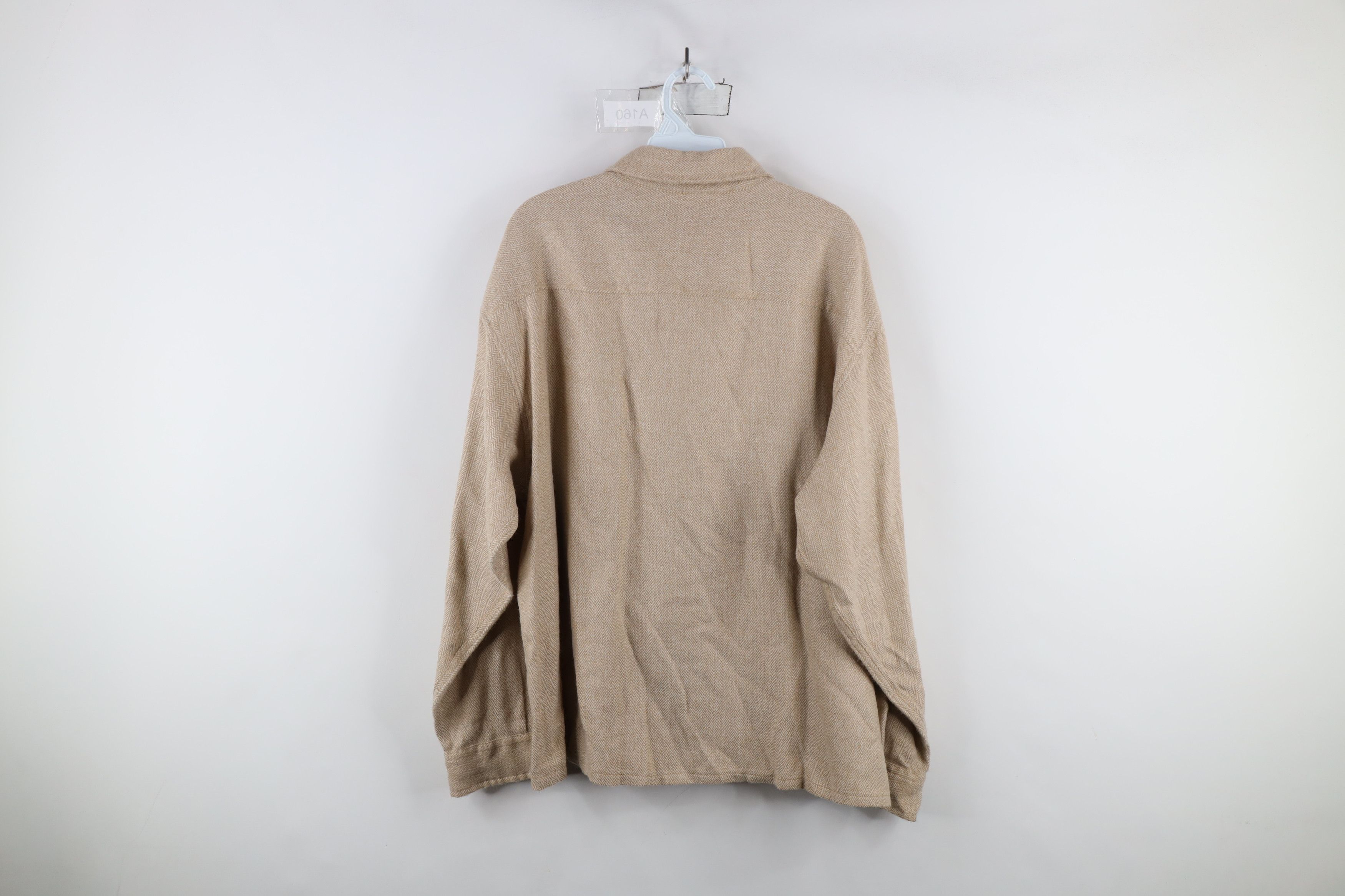 Vintage Vintage 90s Streetwear Herringbone Collared Button Shirt Size US XL / EU 56 / 4 - 10 Thumbnail