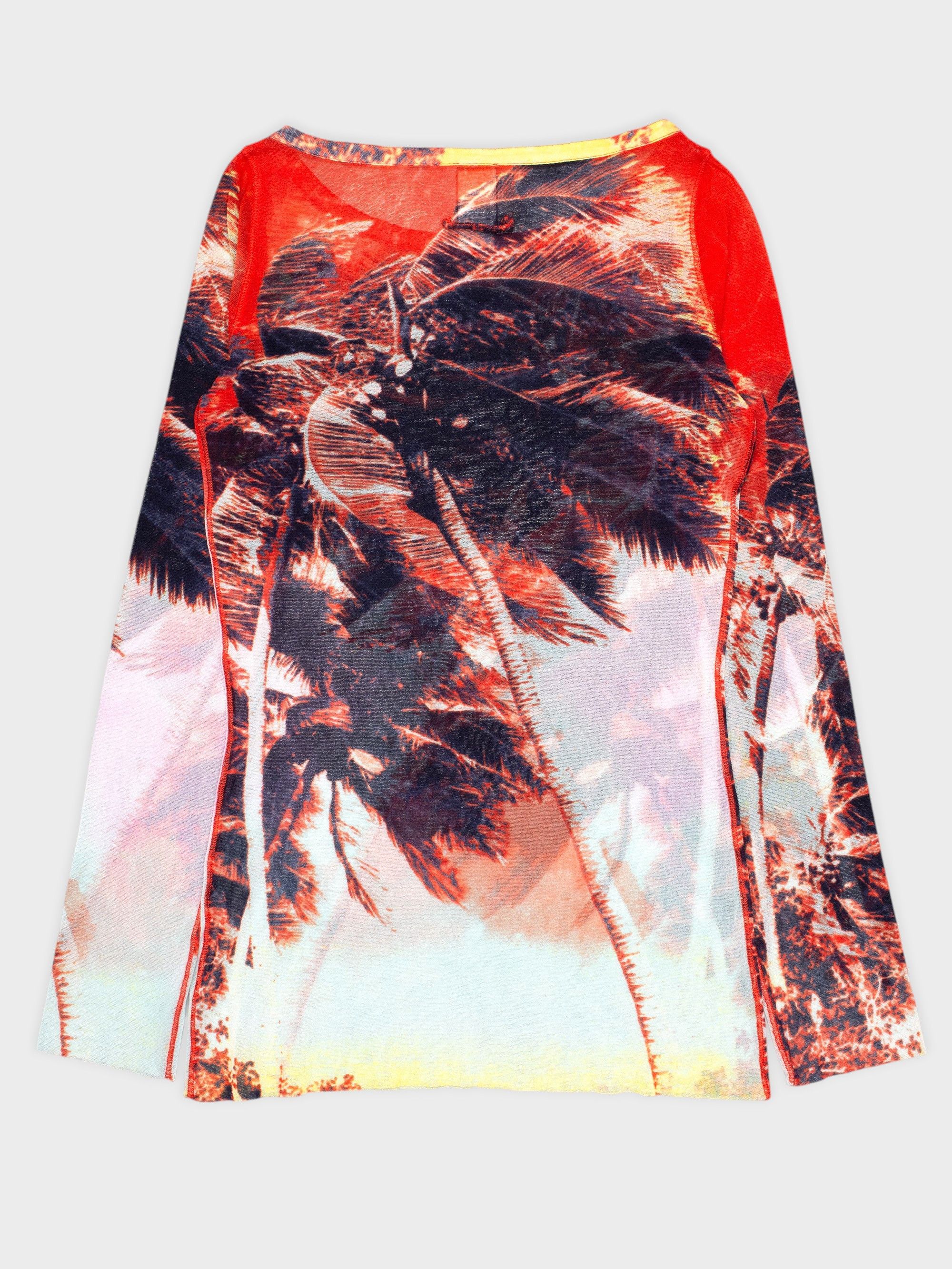 Jean Paul Gaultier vintage Jean Paul Gaultier Soleil palm trees mesh top Size M / US 6-8 / IT 42-44 - 2 Thumbnail