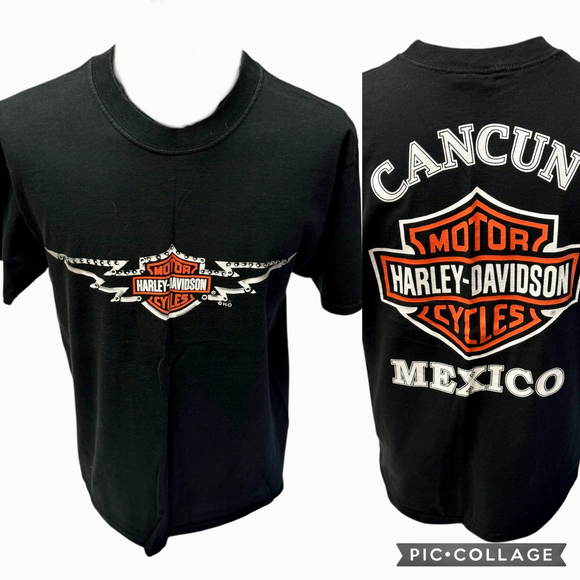 Harley Davidson HARLEY DAVIDSON Motorcycle SHIELD Logo CANCUN MEXICO T Shirt Size US L / EU 52-54 / 3 - 1 Thumbnail