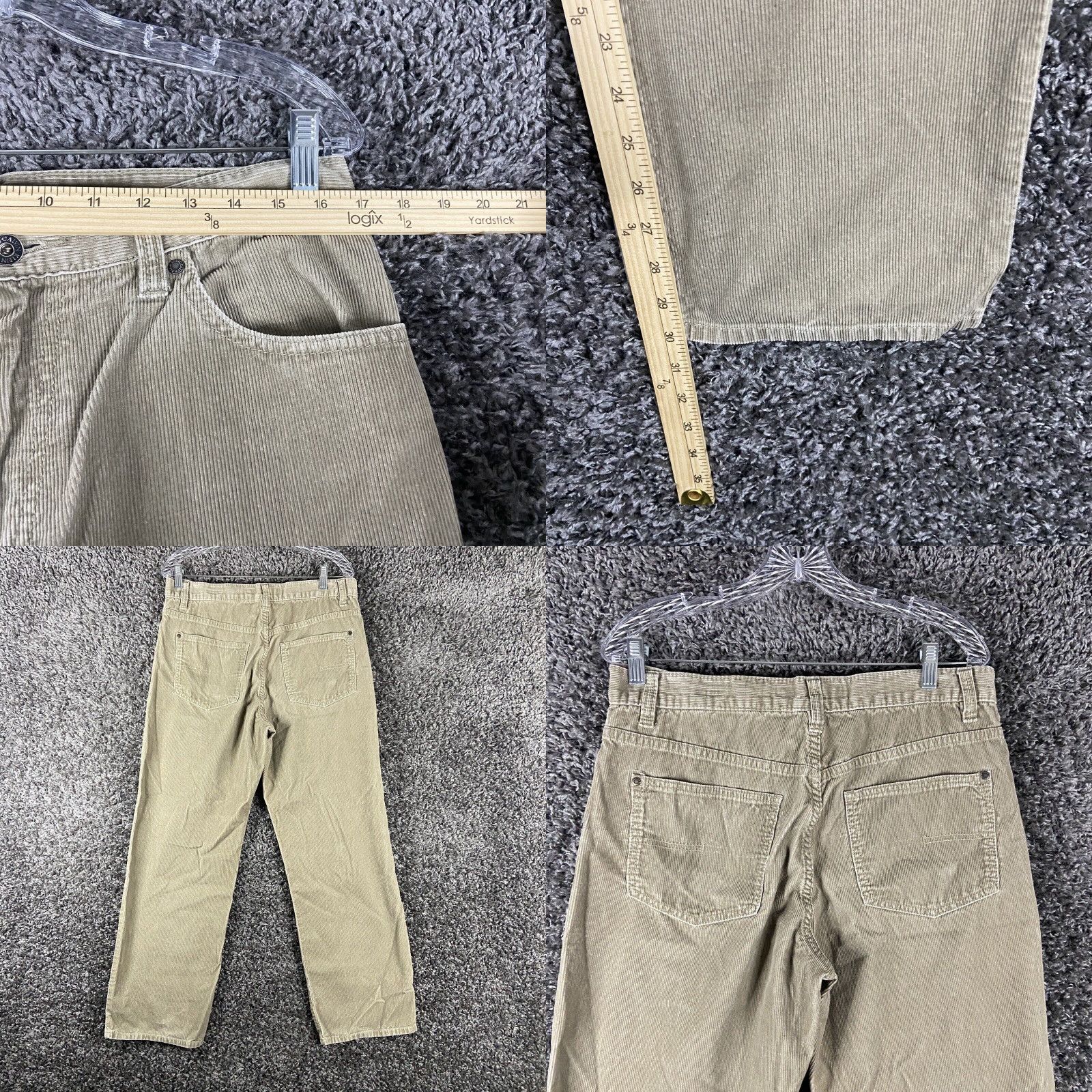 Calvin Klein Calvin Klein Jeans Pants Mens 34x30 Beige Corduroy Straight Leg Size US 34 / EU 50 - 8 Thumbnail