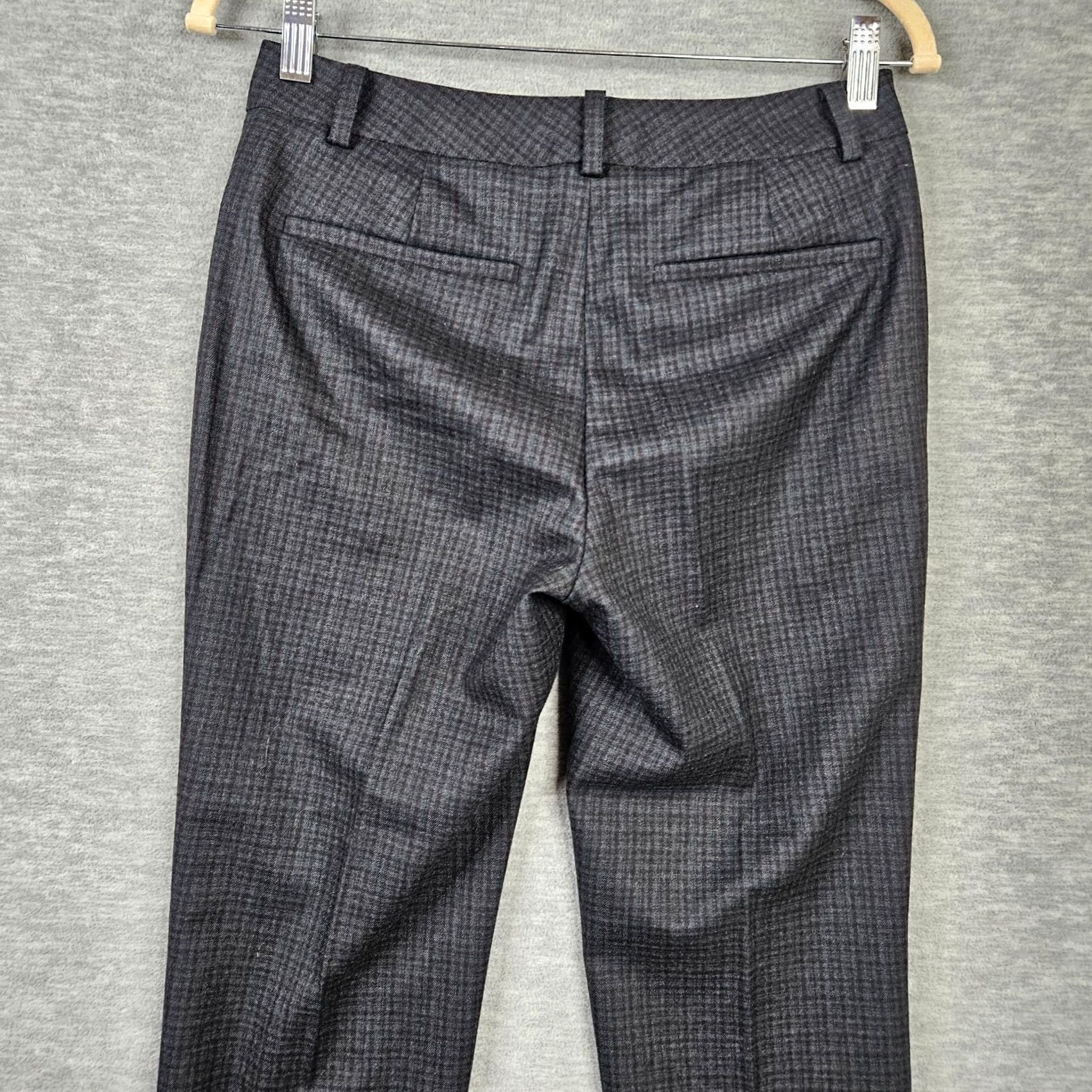 Theory Theory Luxe Women's Ankle Pants Regular Size 36 Black Gray Check Wool Blend Dry Clean Only Vintage: No Size 25" / US 0 / IT 36 - 6 Thumbnail